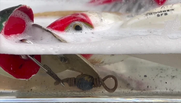 Remove all hardware (treble hooks, split rings, etc.)