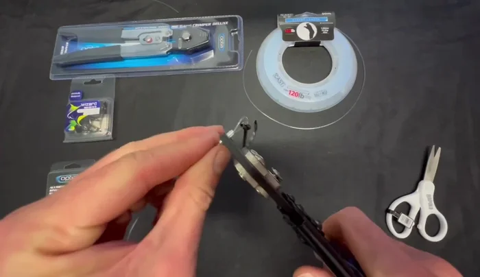 Repeat crimping from the other end. Ensure both sides are well crimped.