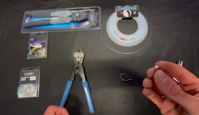 Adjust the crimp to your desired length above the hook.