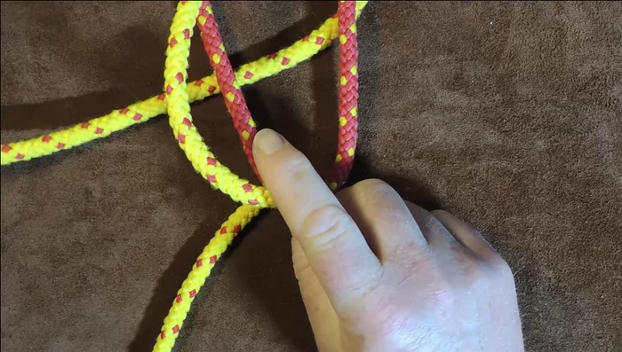 Gently pull through to tighten the knot.