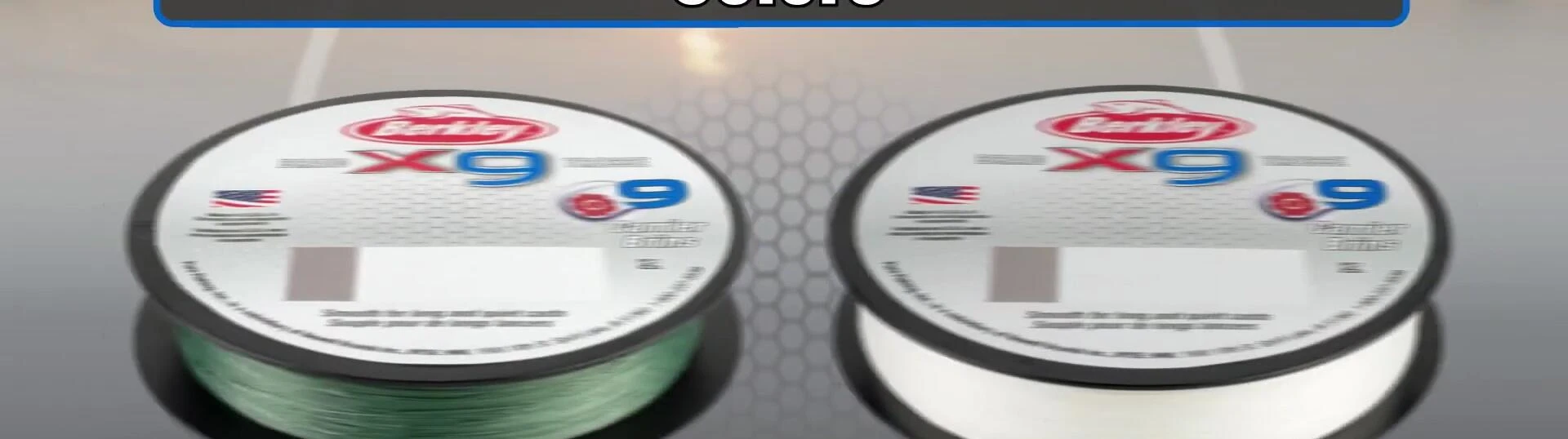 Close-up of the spools showcasing the available colors and sizes