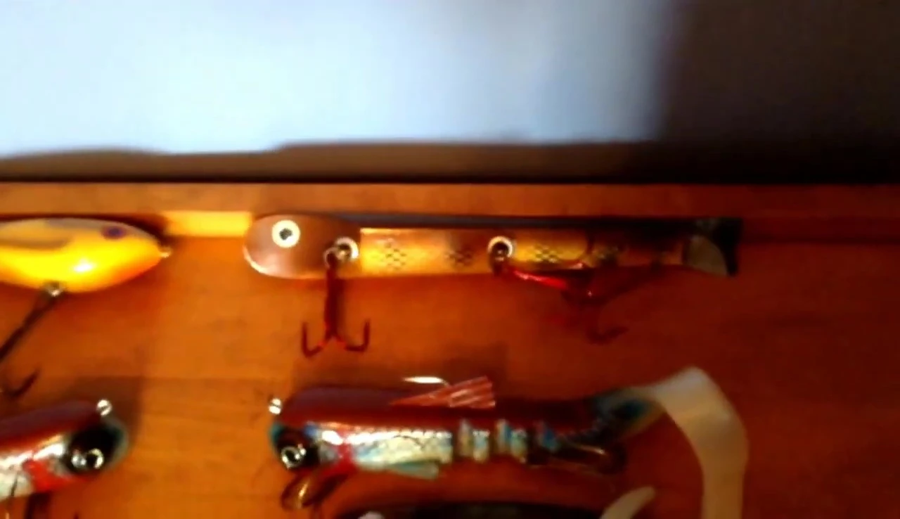 Detailed shot showing the three treble hooks