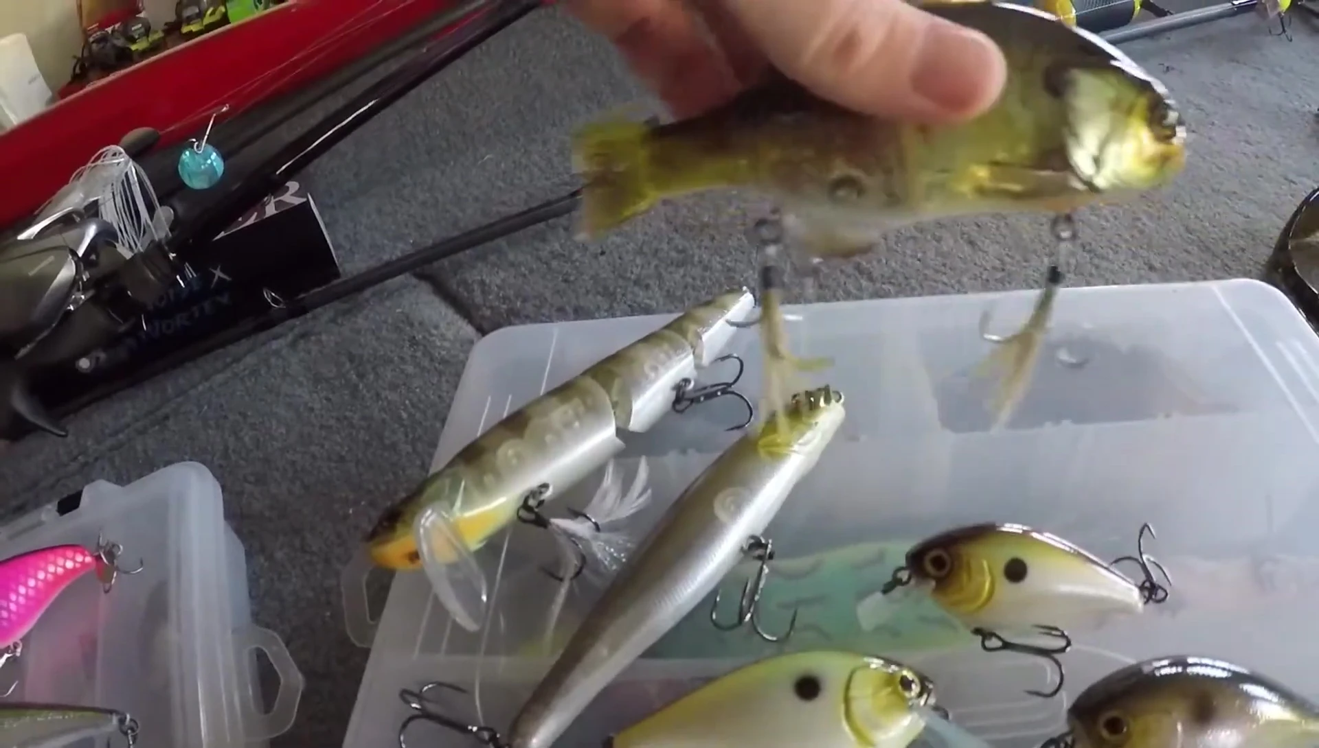 Close-up of the Jackall Ganntrell Jr. lure