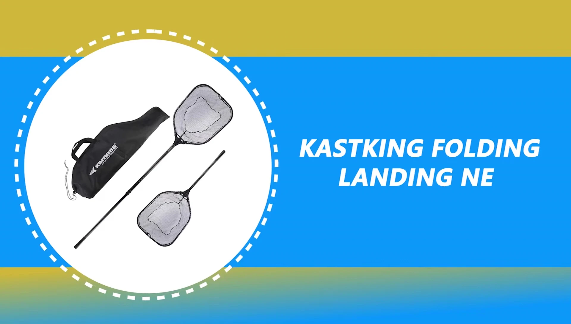 The Cast King Folding Landing Net shown in its folded and extended states.