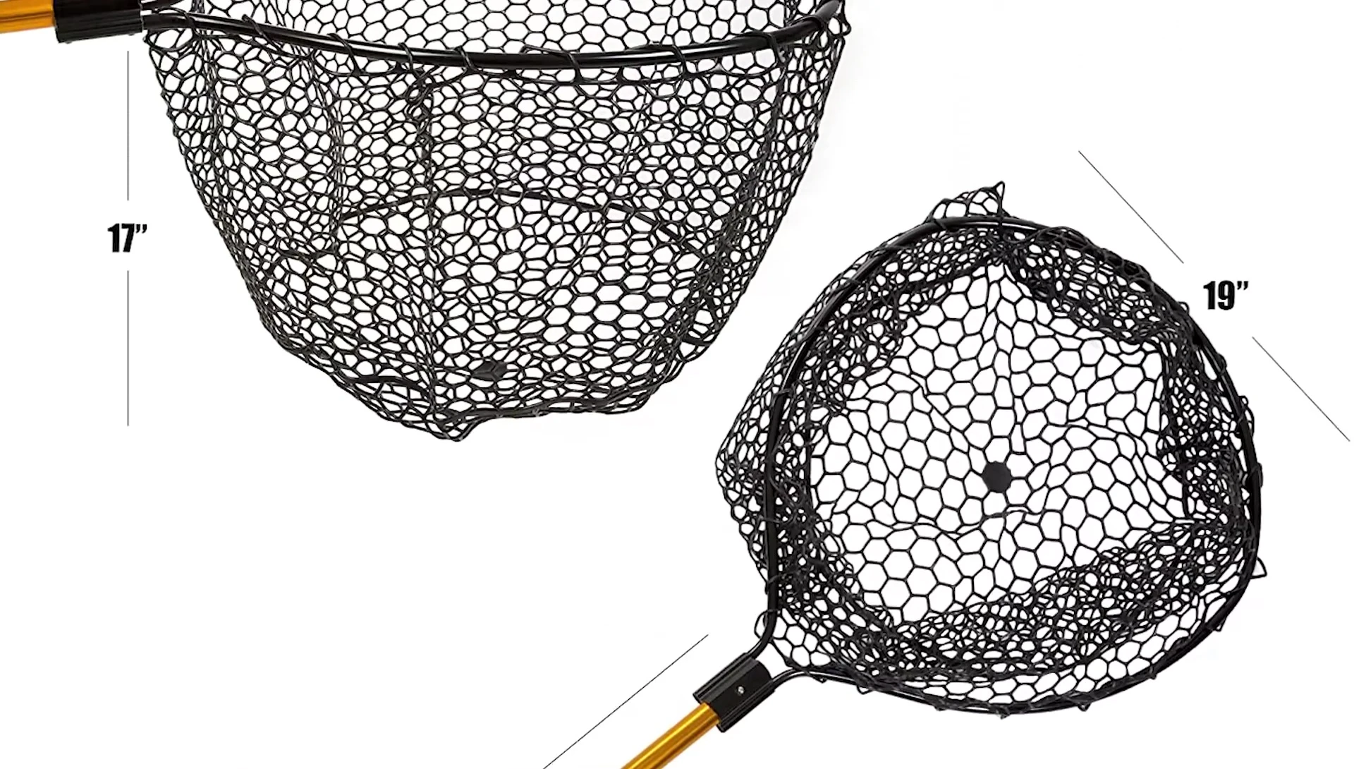 The Wakeman net showing the aluminum handle and rubber net material.