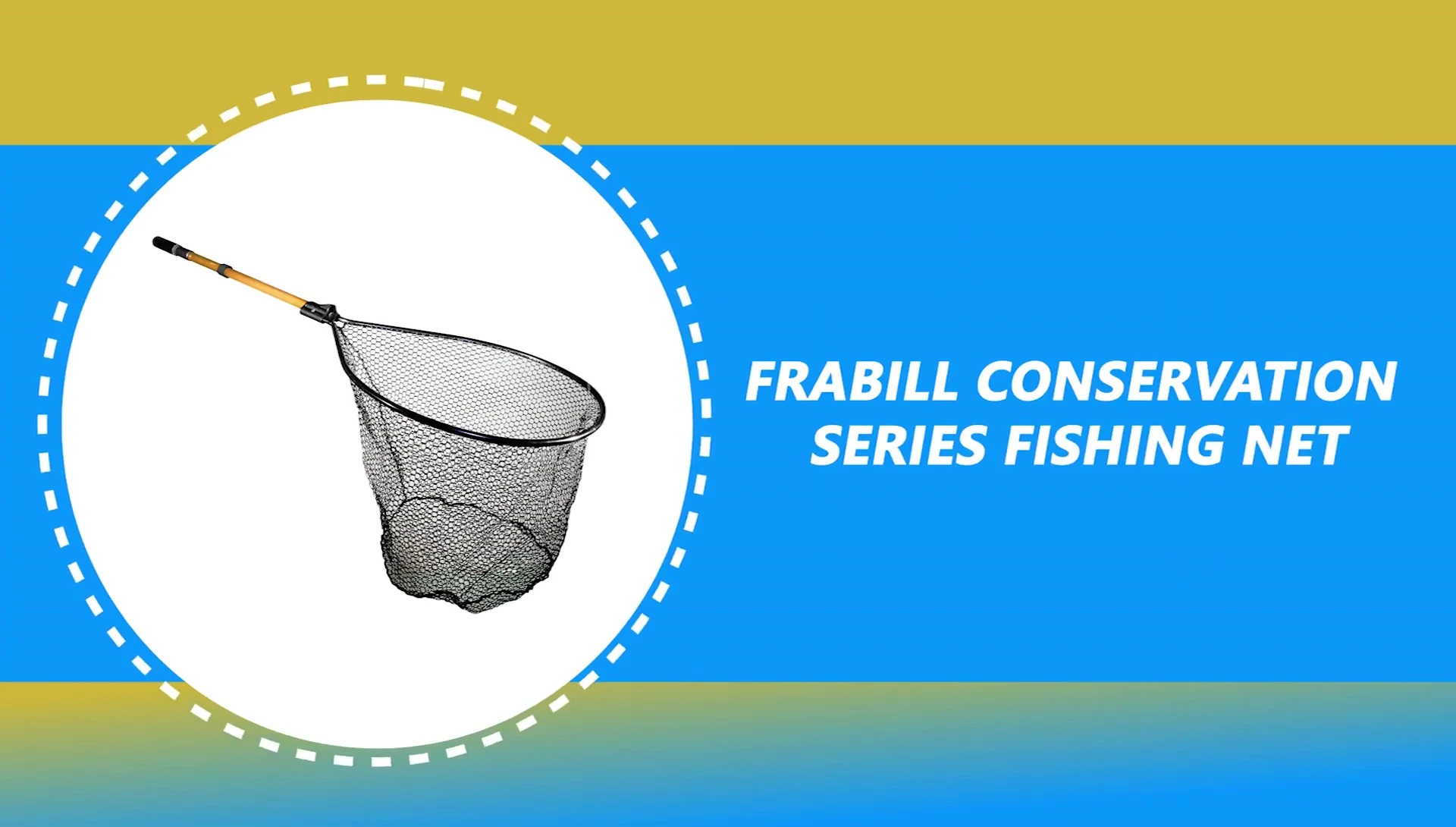 The Frabill Conservation Series Fishing Net displayed.