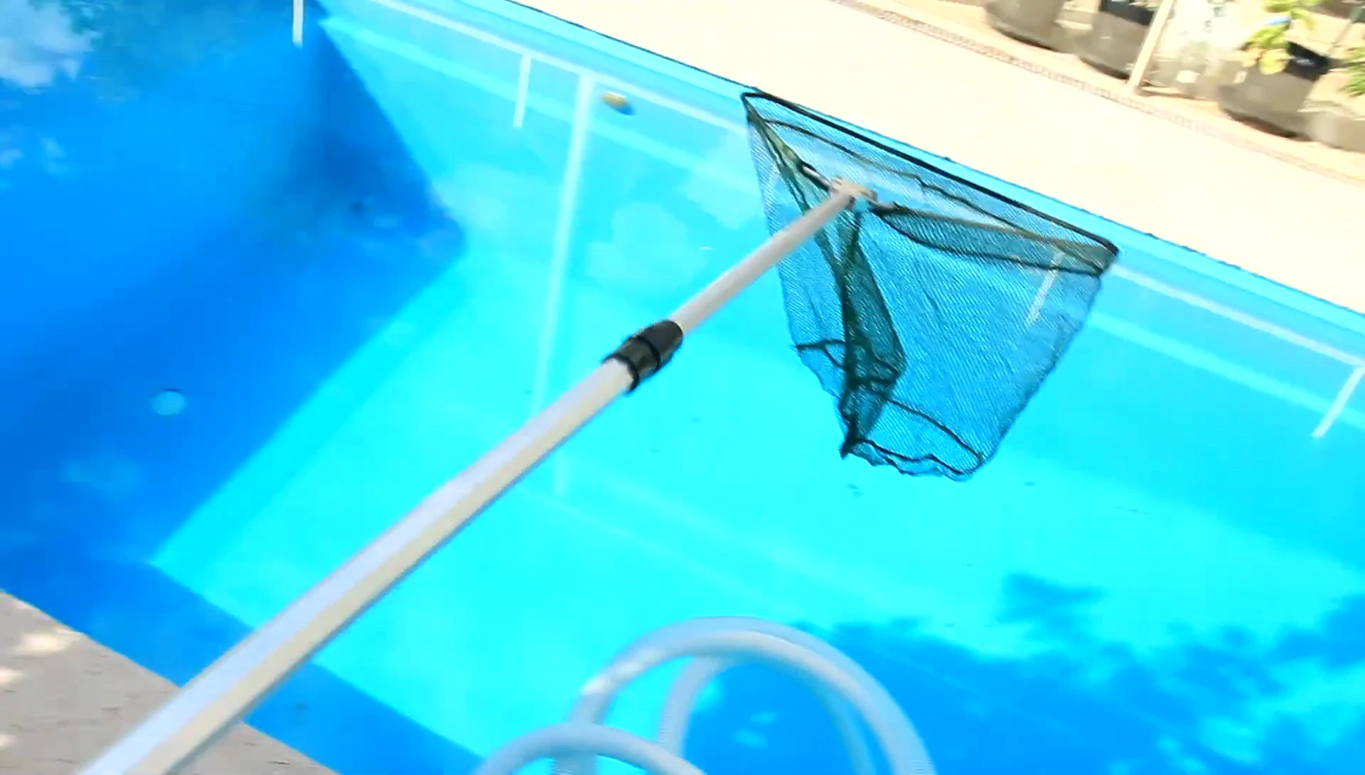 The net being used in a pool test