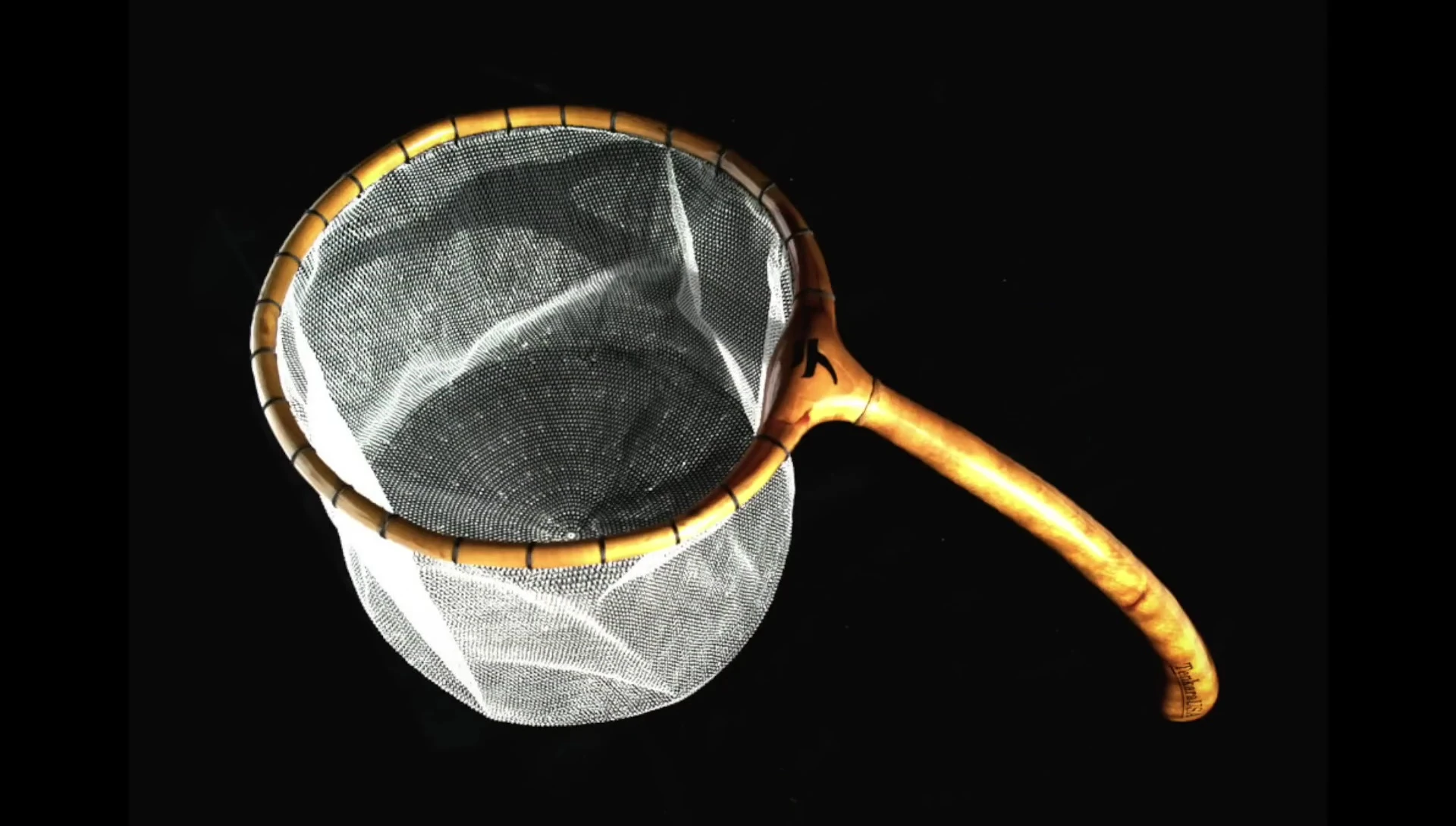 A Tenkara net being shown.