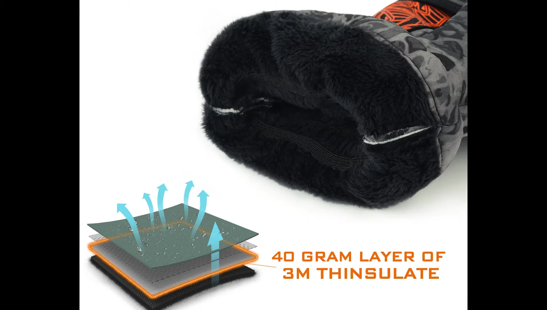 The user is emphasizing the warmth and breathability of the gloves.