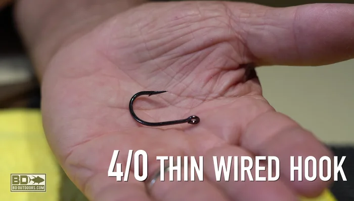 Thin wire allows the sardine to swim naturally, increasing the chances of a bite.