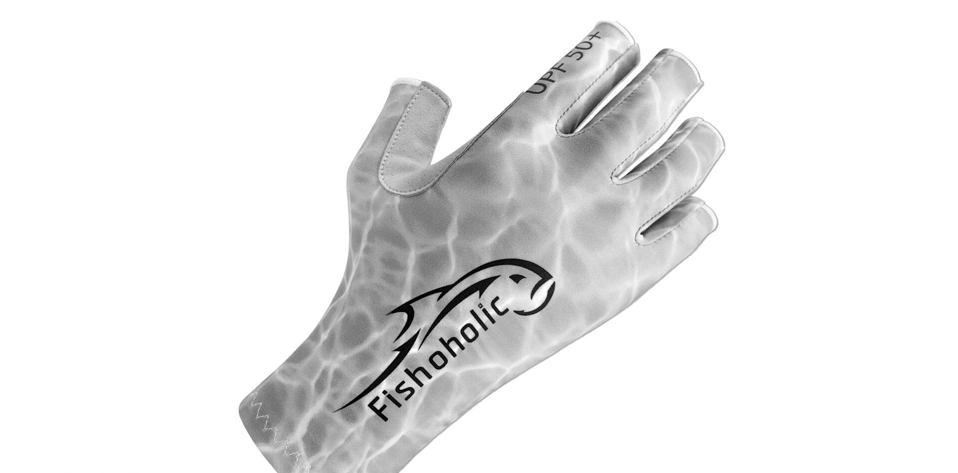 Showcase of the Fishaholic UPF 50+ gloves.