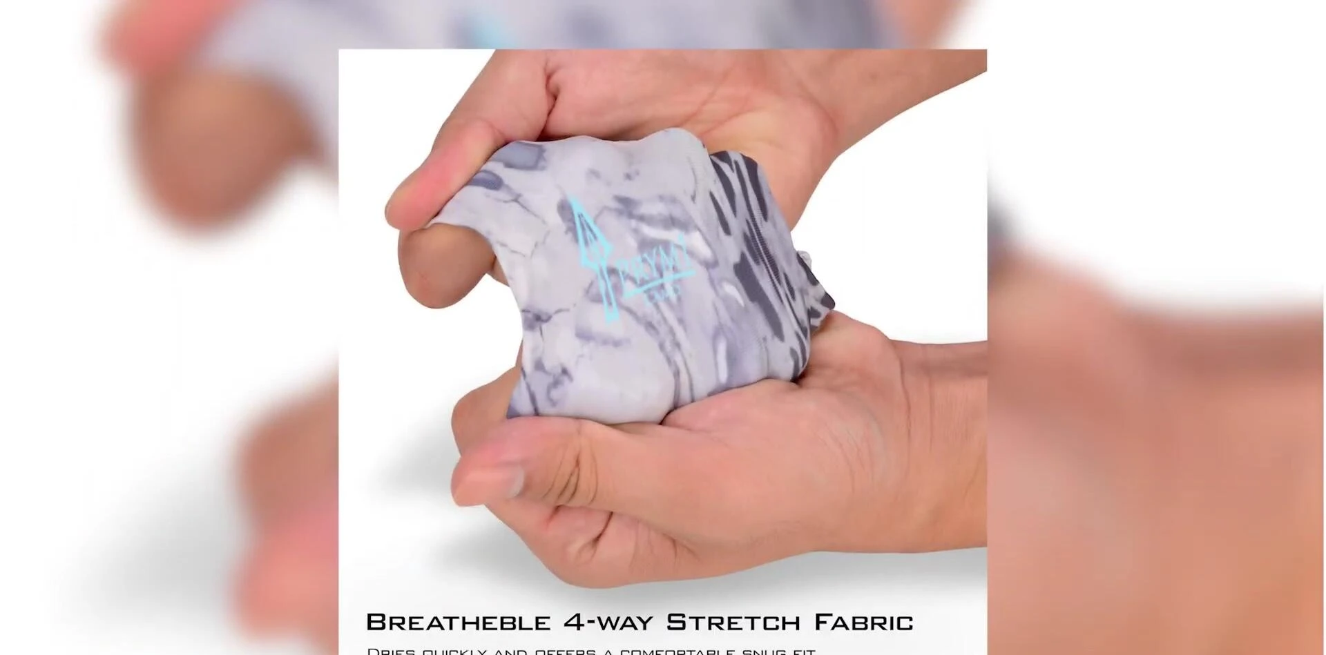 Showing the four-way stitched fabric.