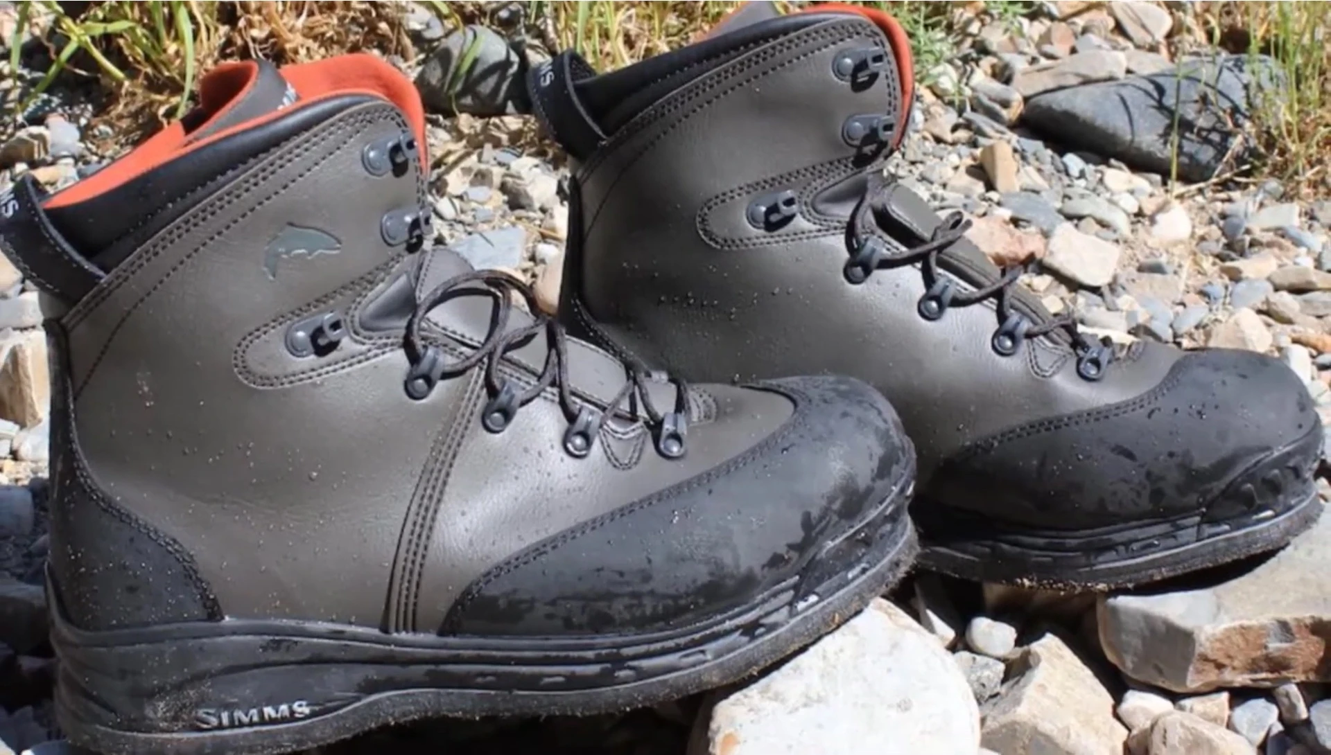 Close up of Simms Boot