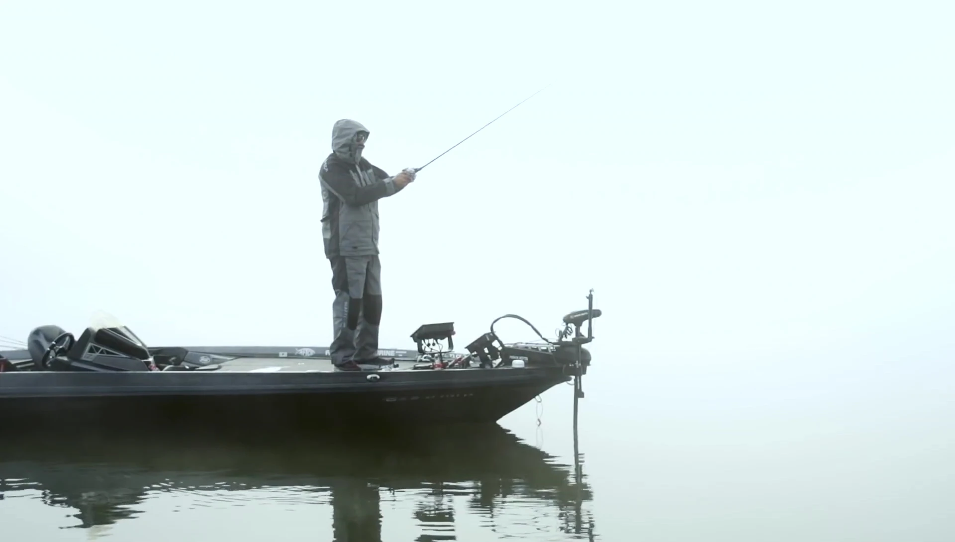 Jared Lintner wearing the Hydronaut bibs on the lake.