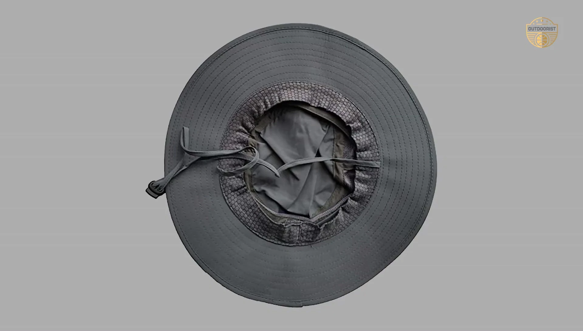 Close-up of the hat's mesh ventilation