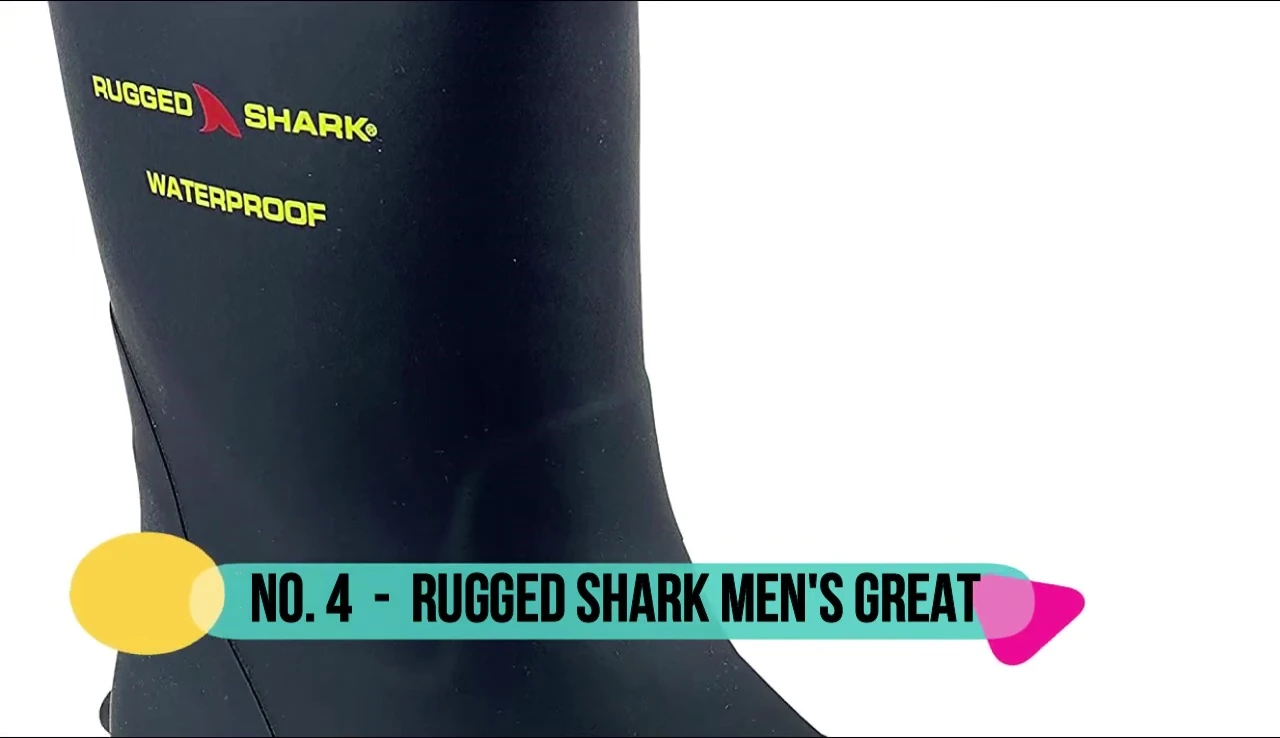 The slip-resistant sole of the Rugged Shark boots.