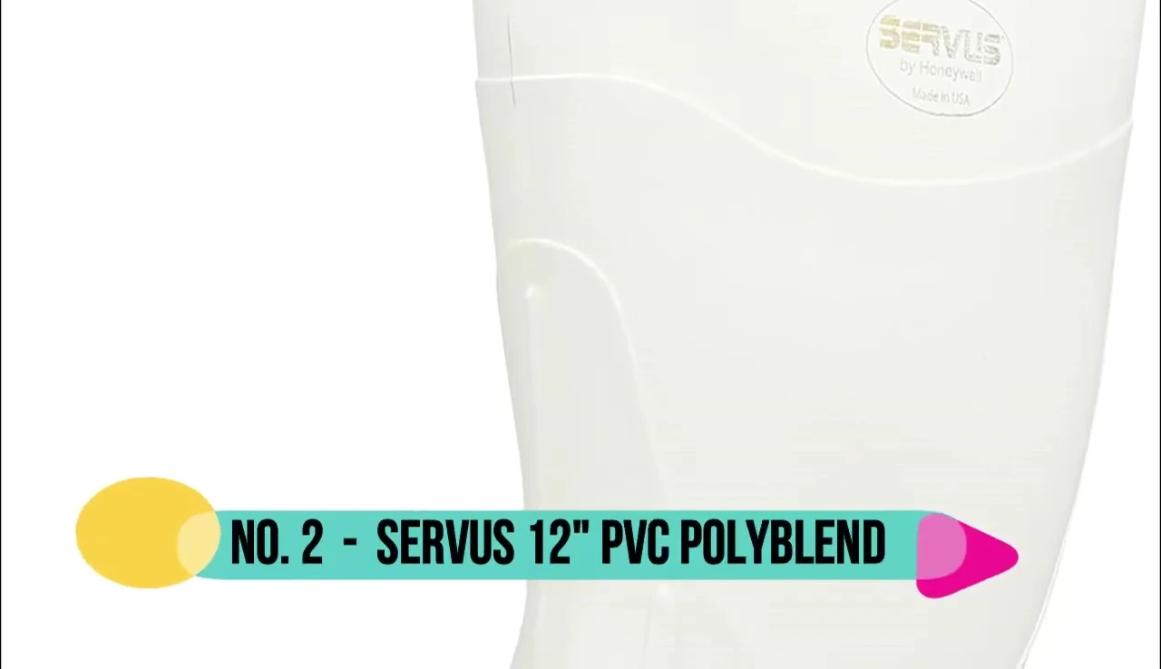 A view of the Service PVC Poly Blend boots highlighting their seamless construction.