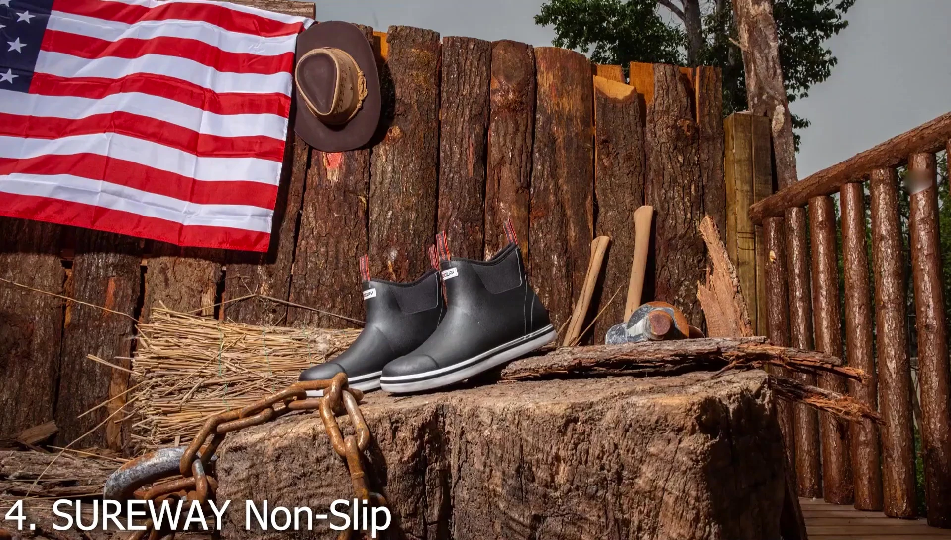CWY Nonslip Fishing Ankle Deck Boots