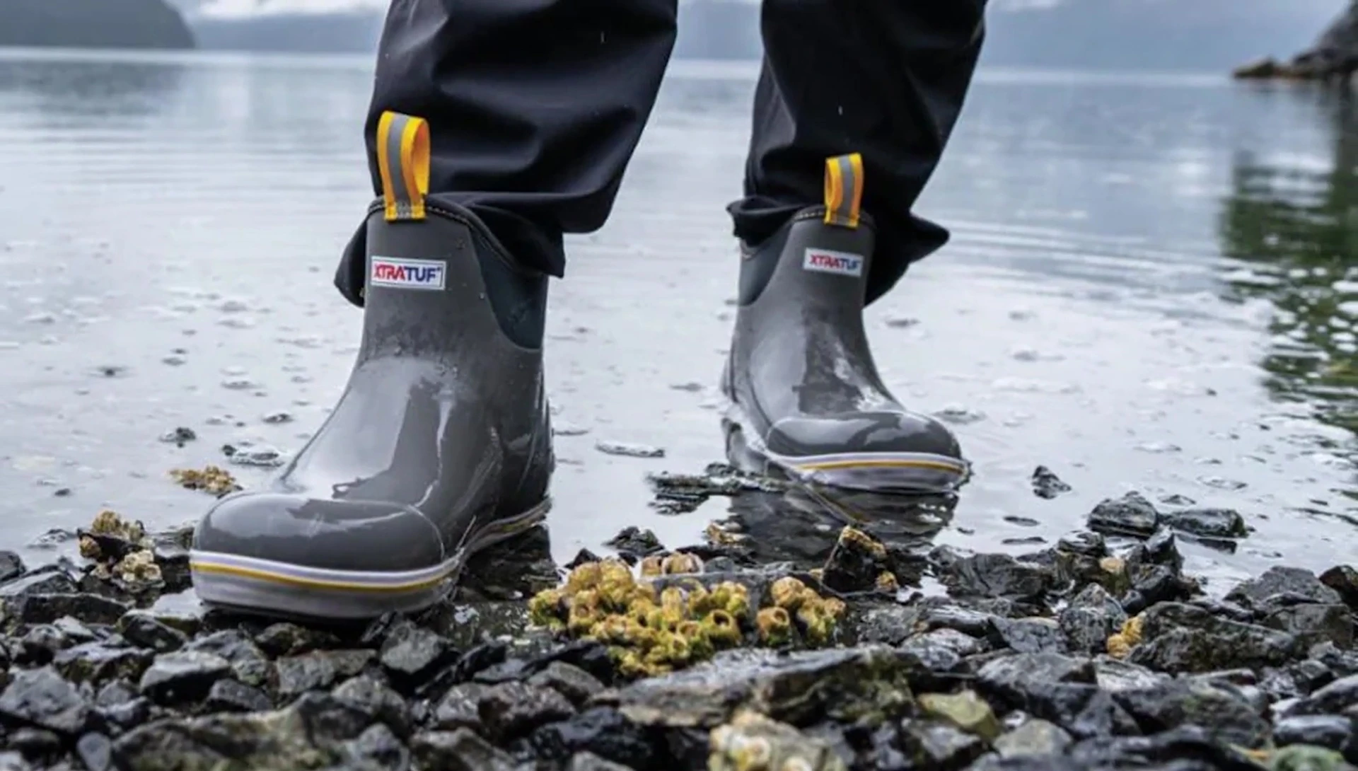 Shot showcasing the slip-resistant outsole