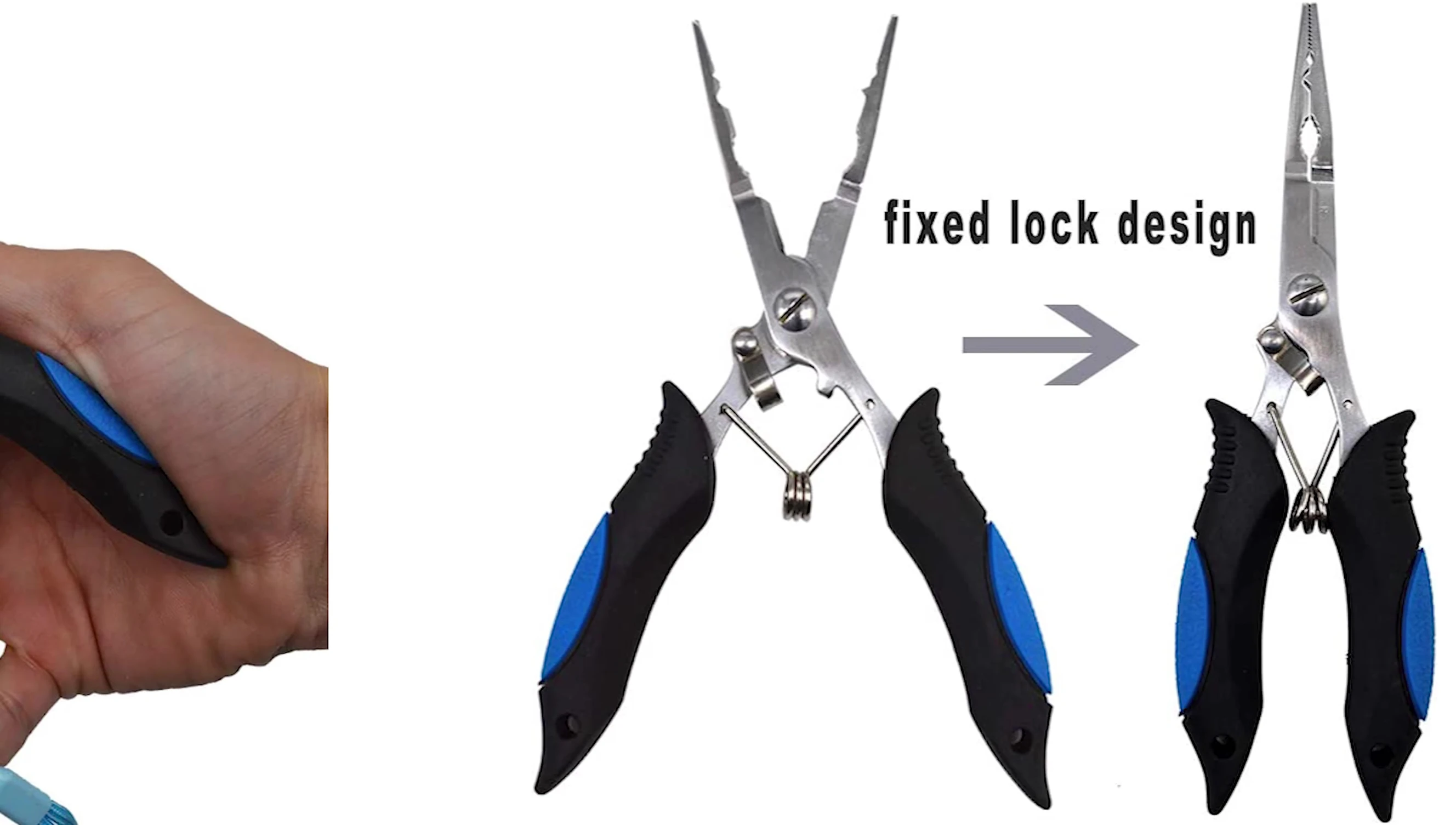 Amoygug pliers highlighting the spring-loaded handle