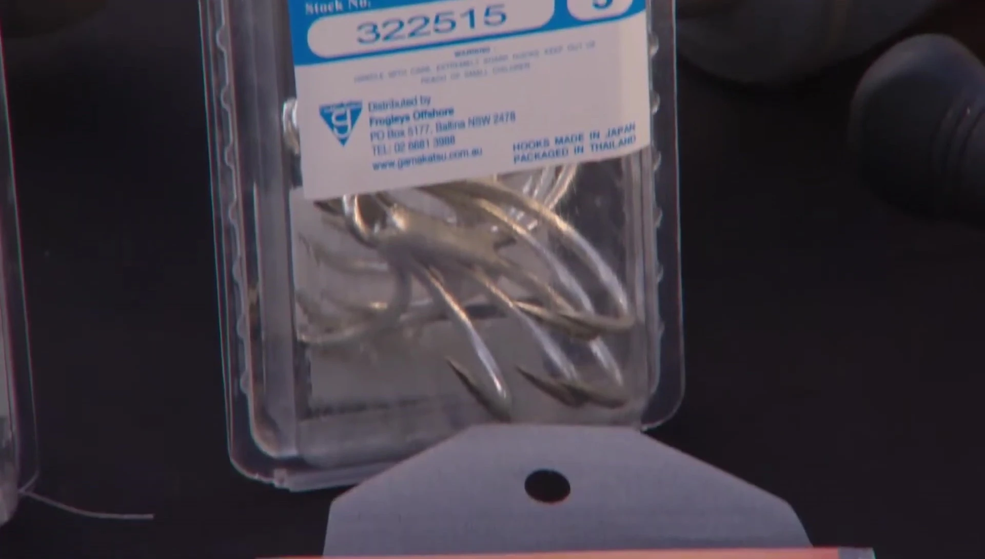 Example of hook being applied to a lure