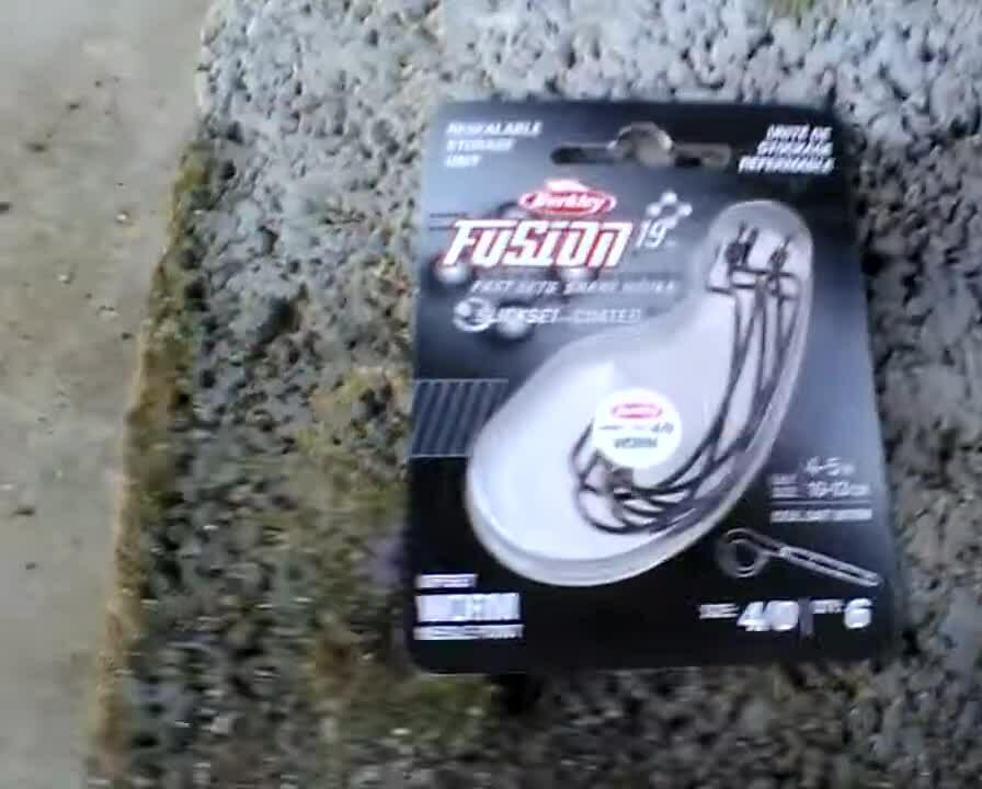 Close-up shot of the Berkley Fusion 19 hooks in their packaging.
