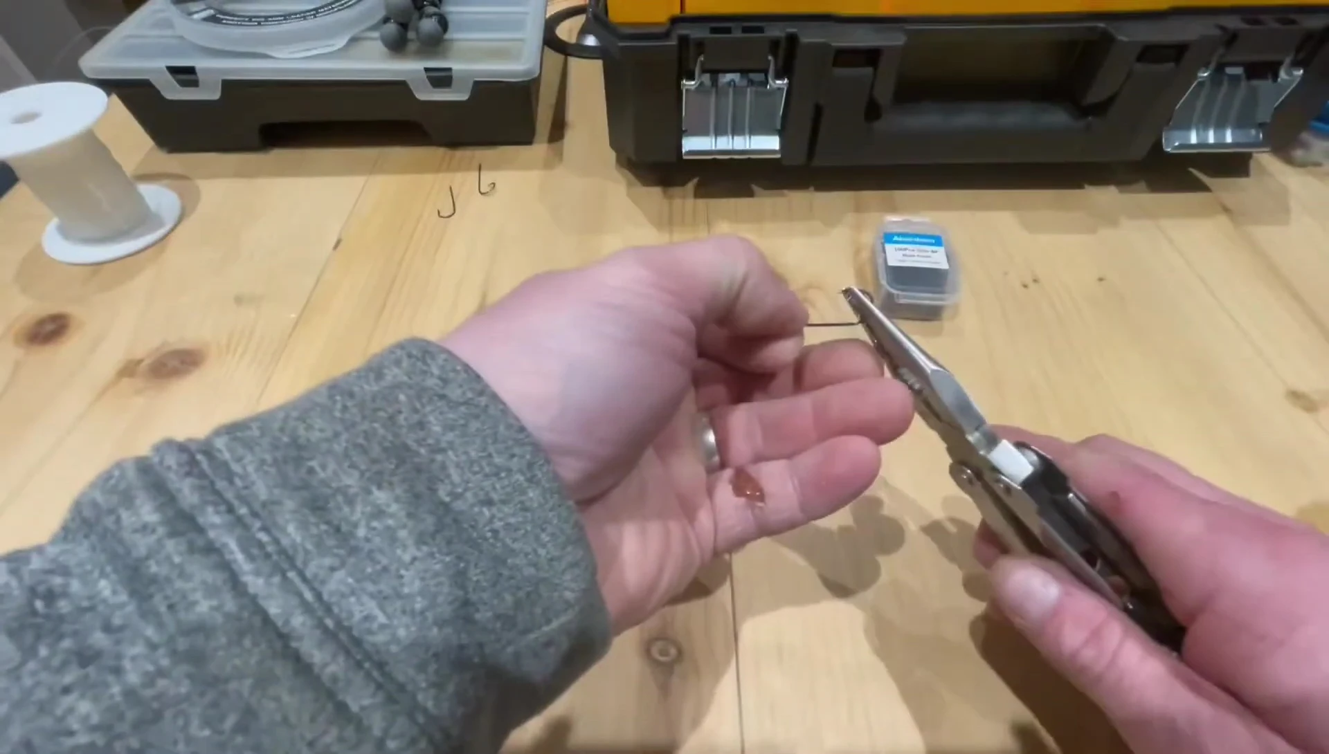 Sideways pressure being applied to a cheap Aberdeen hook.