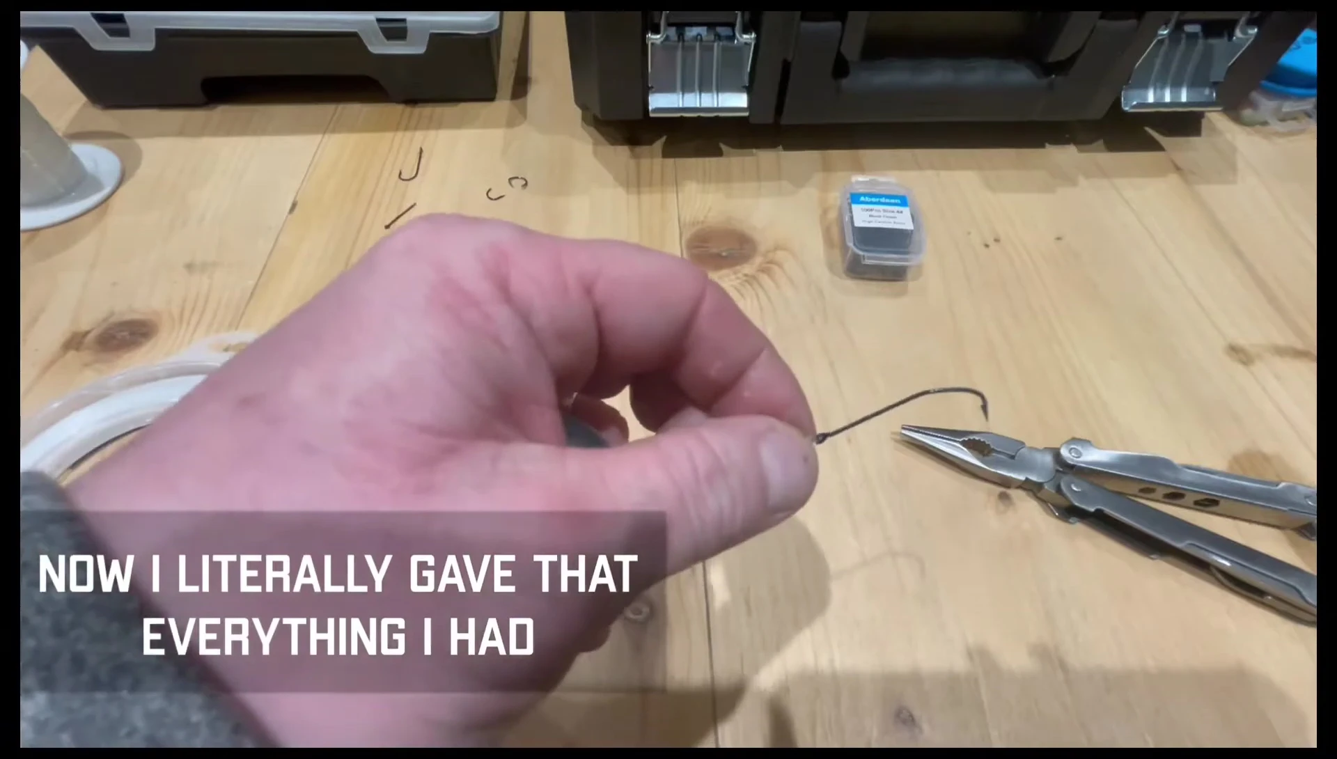 The pull test being performed on a cheap Aberdeen hook.