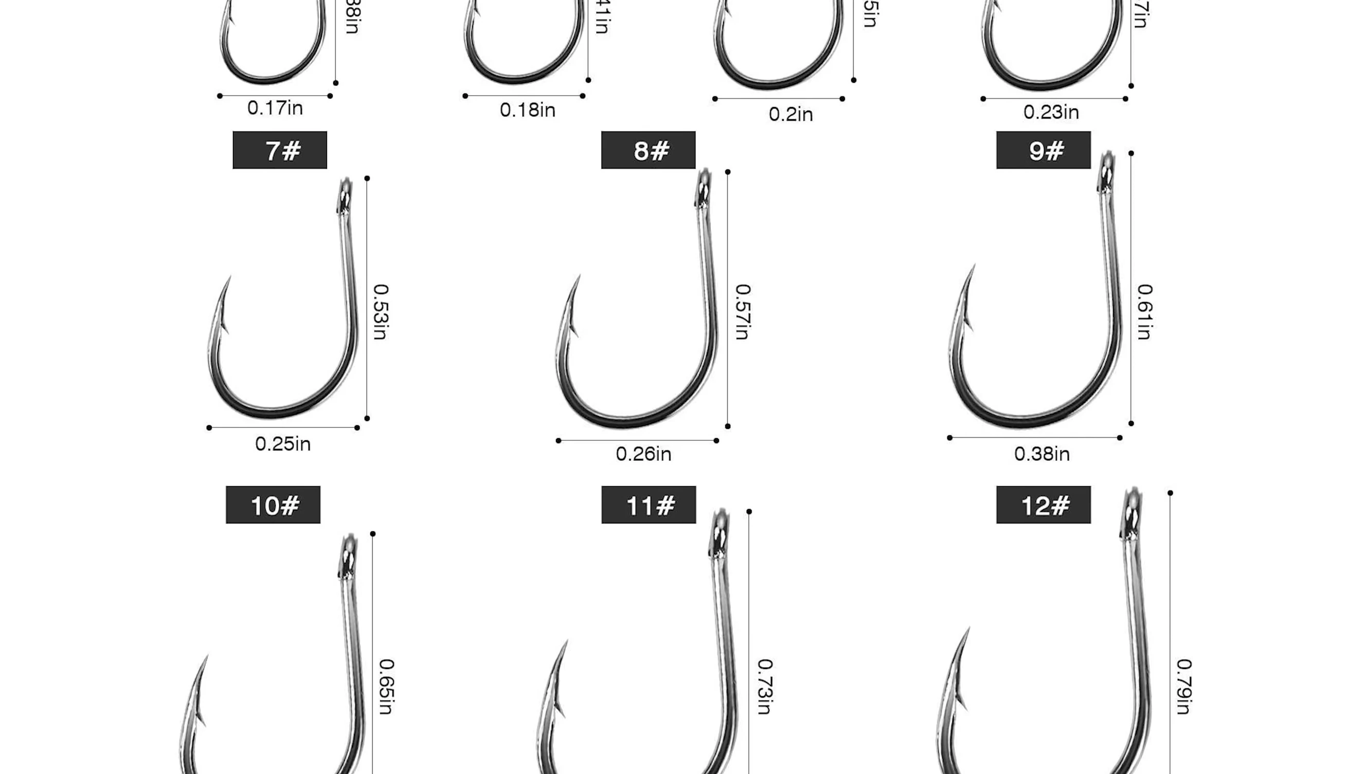 Close-up shot highlighting the sharpness and construction of Anuka hooks.