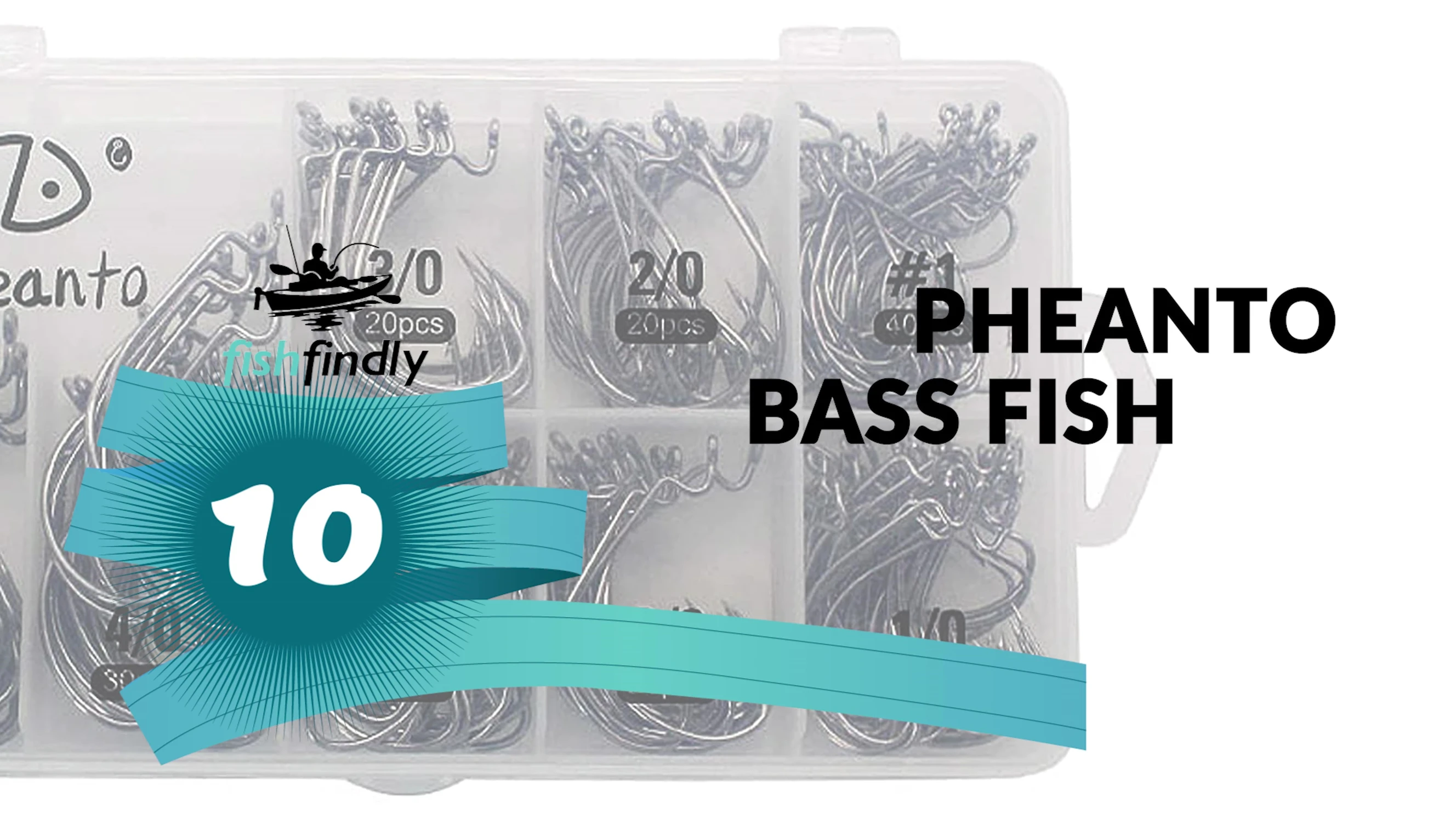 Close-up shot of Fiento Bass Fishing Hooks packaging.