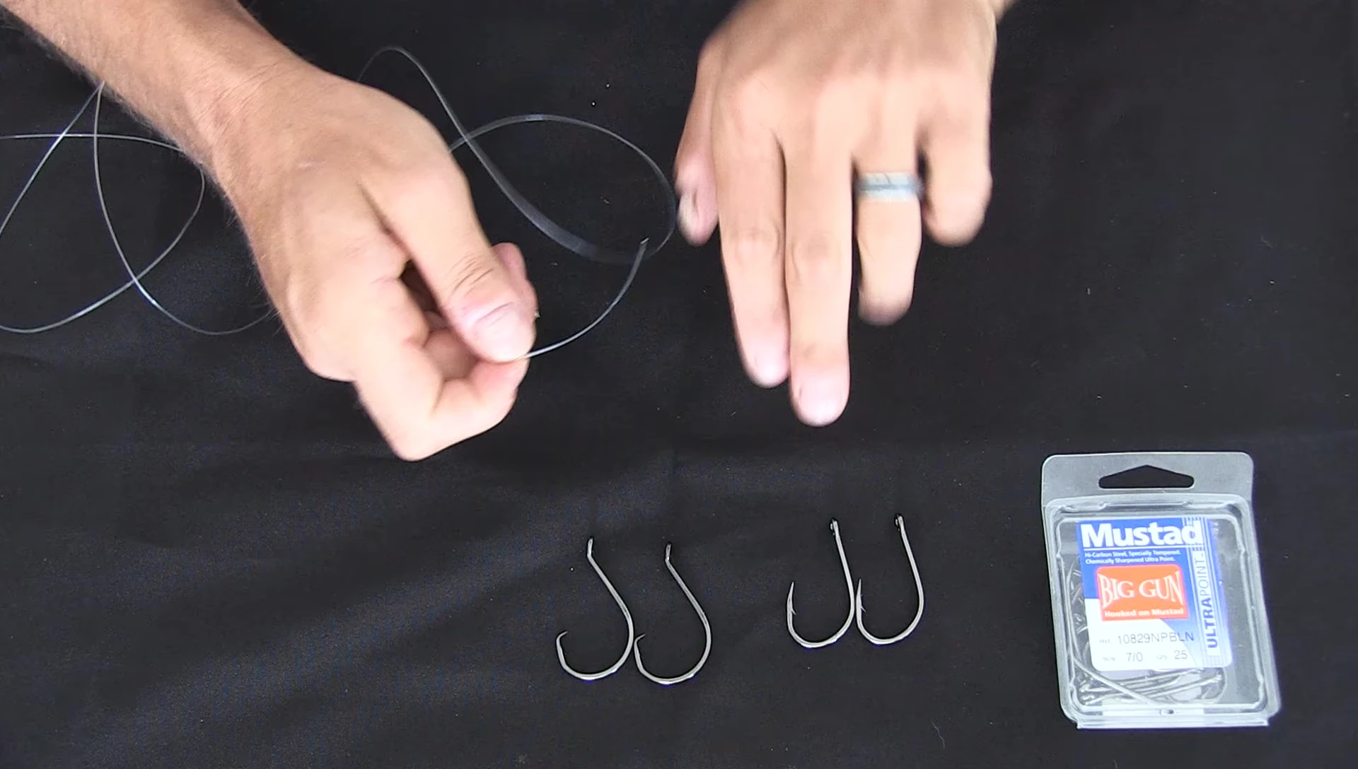 J hook shown for the tutorial