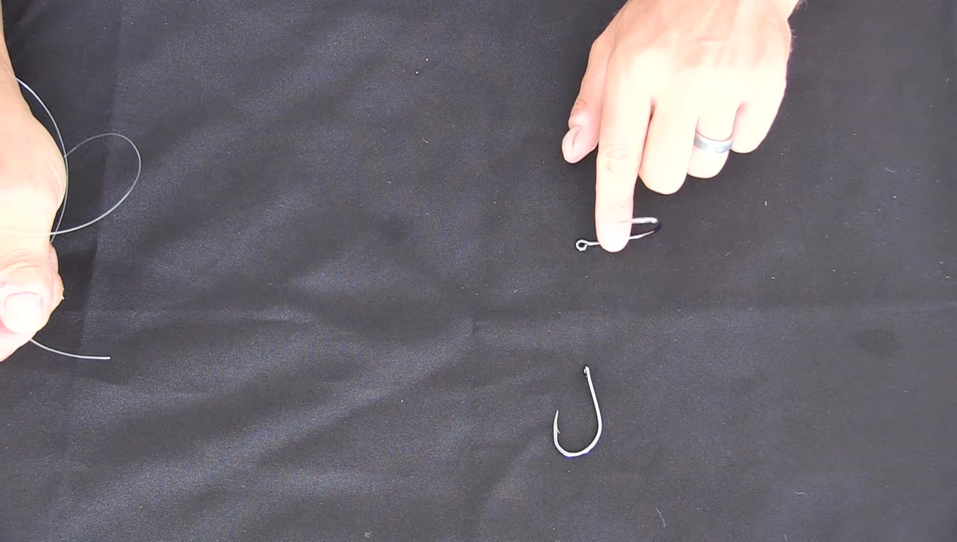 Tying a Uni Knot on the end hook