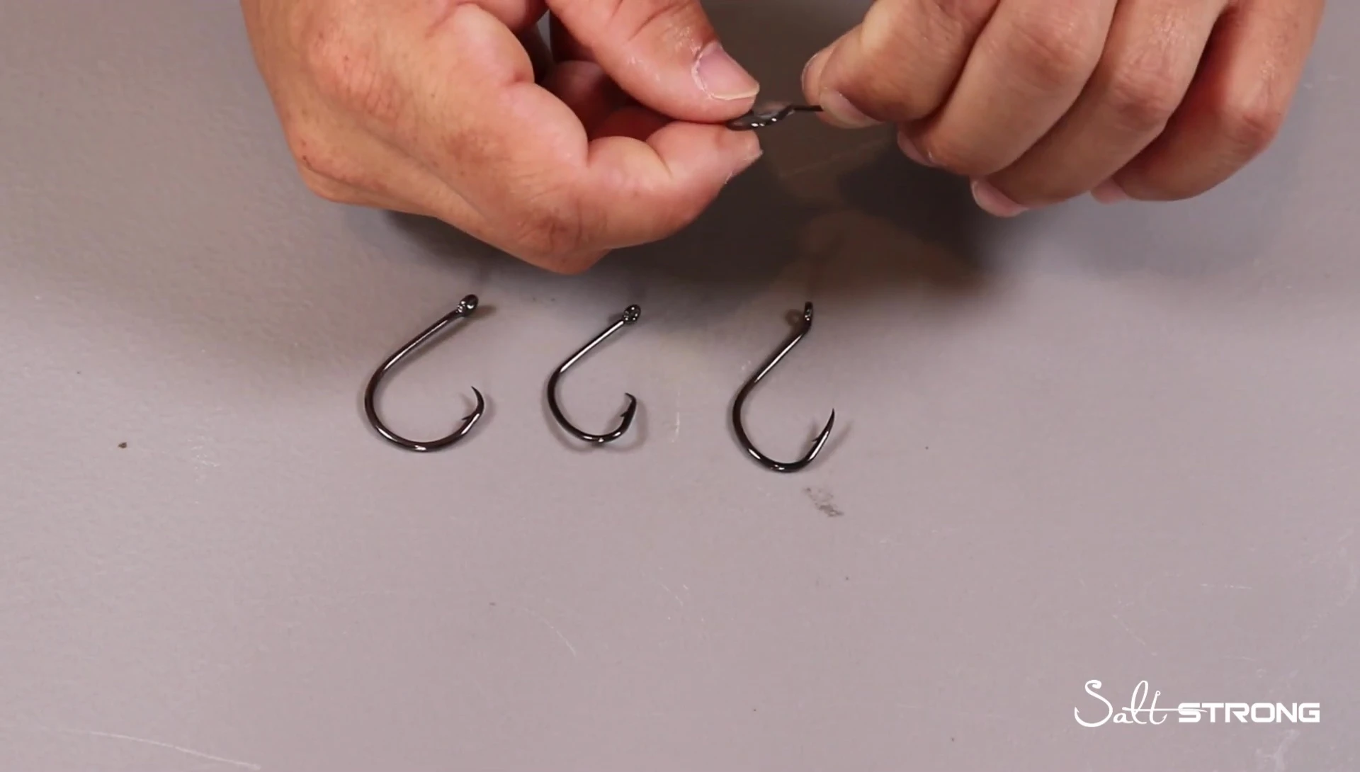 Different types of hooks being compared