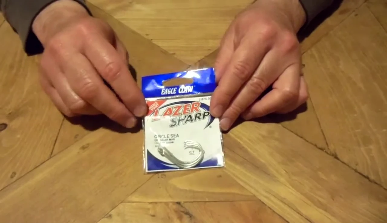 A pack of Eagle Claw L197 Lazer Sharp Circle Hooks