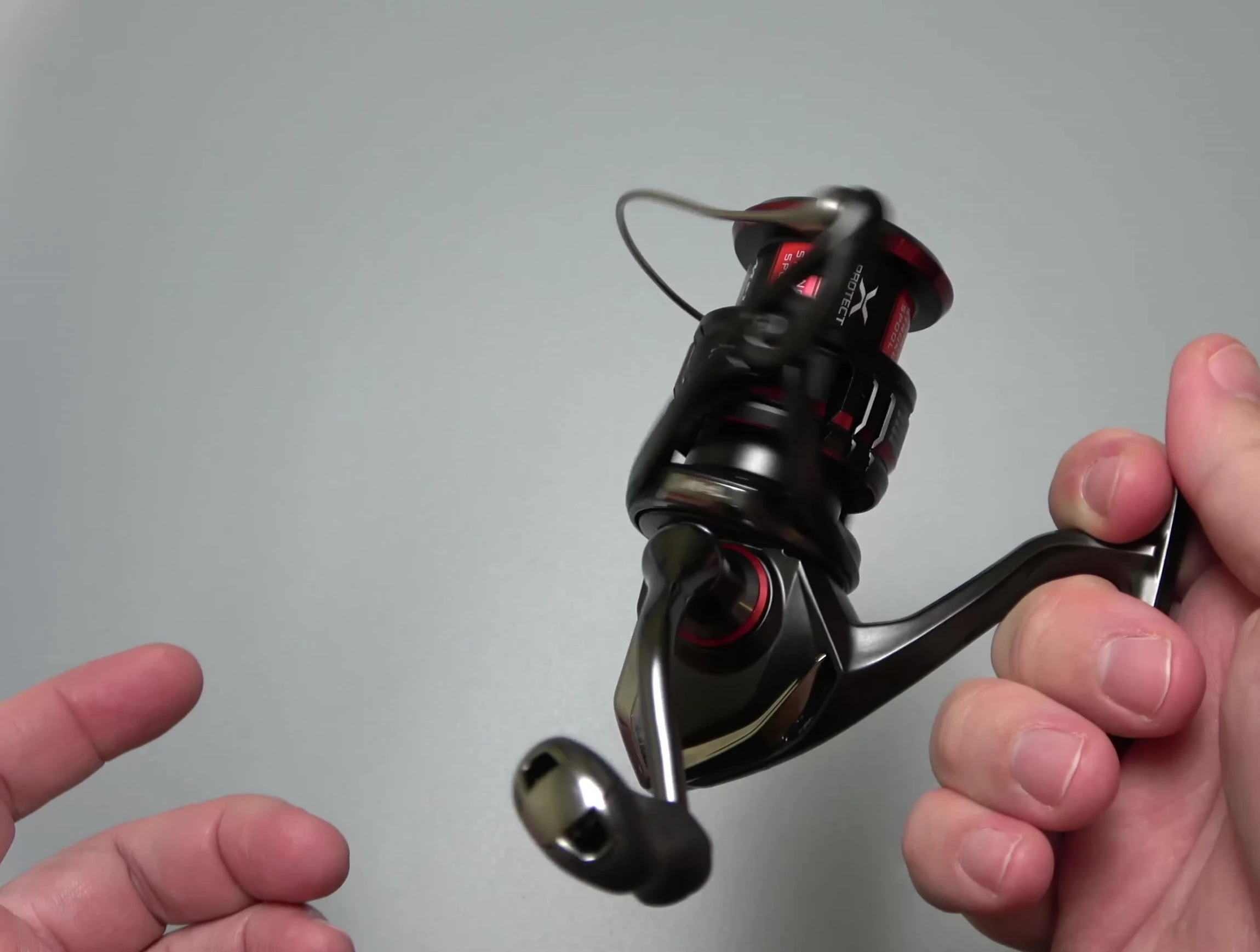 Close-up of the Shimano Vanford VF2500HGF reel showcasing its lightweight design.