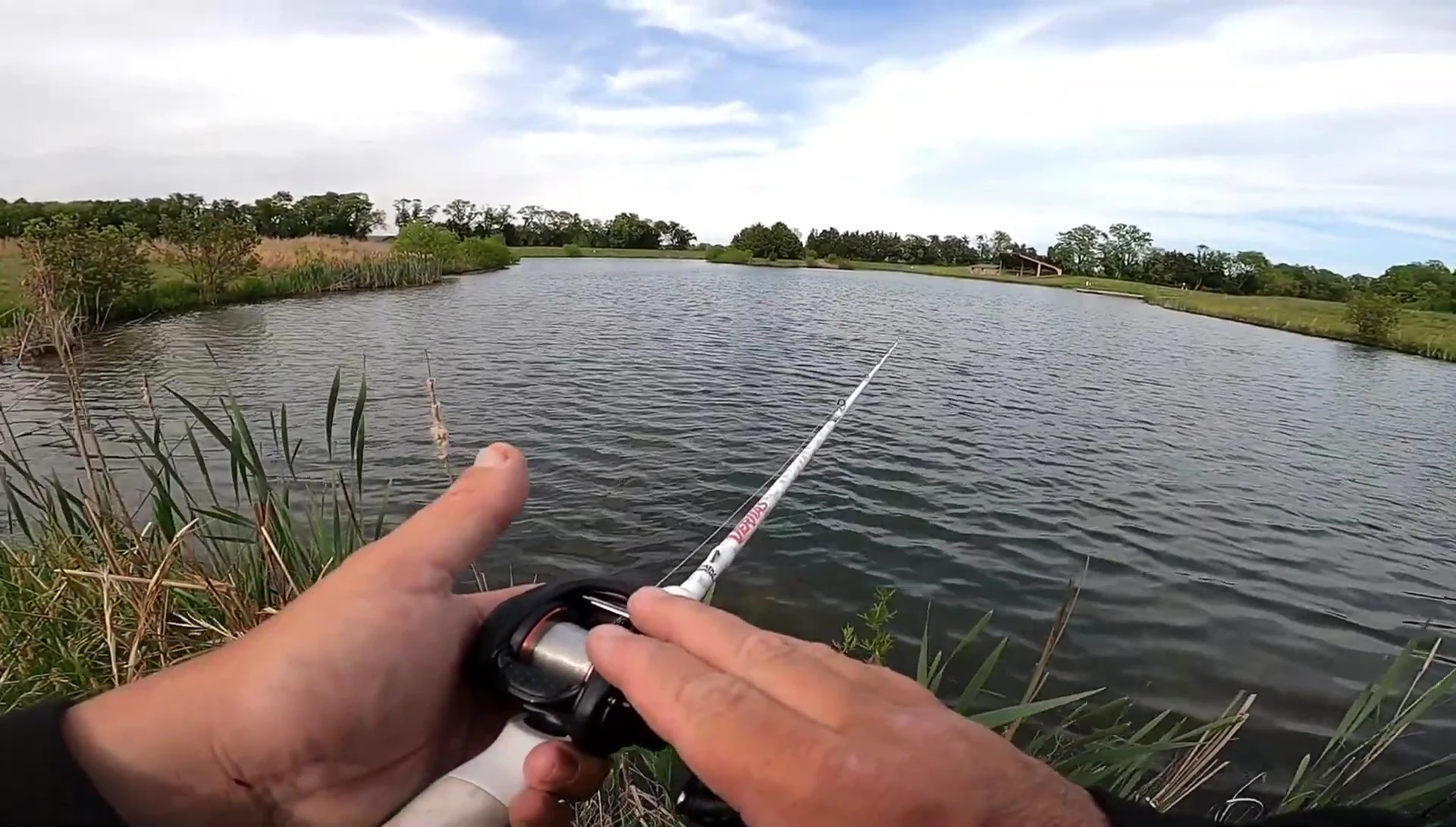 Close-up on the gear ratio of the reel