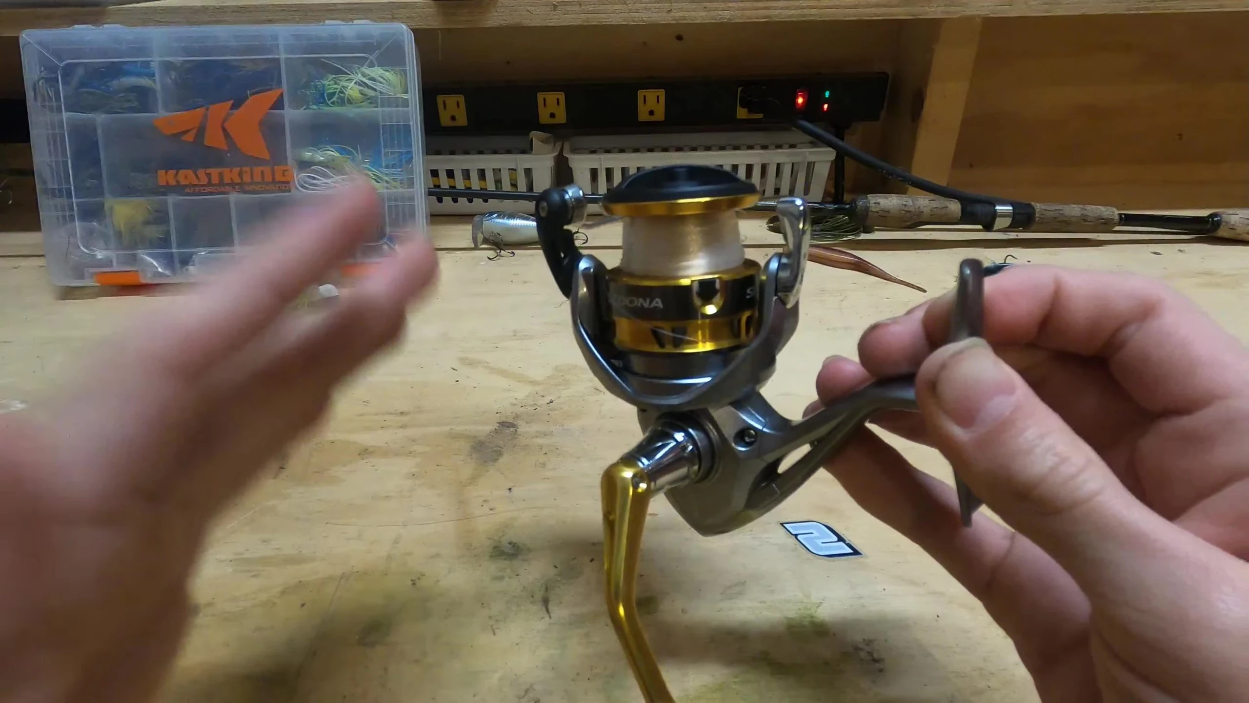 A shot emphasizing the reel's smooth operation and other key features