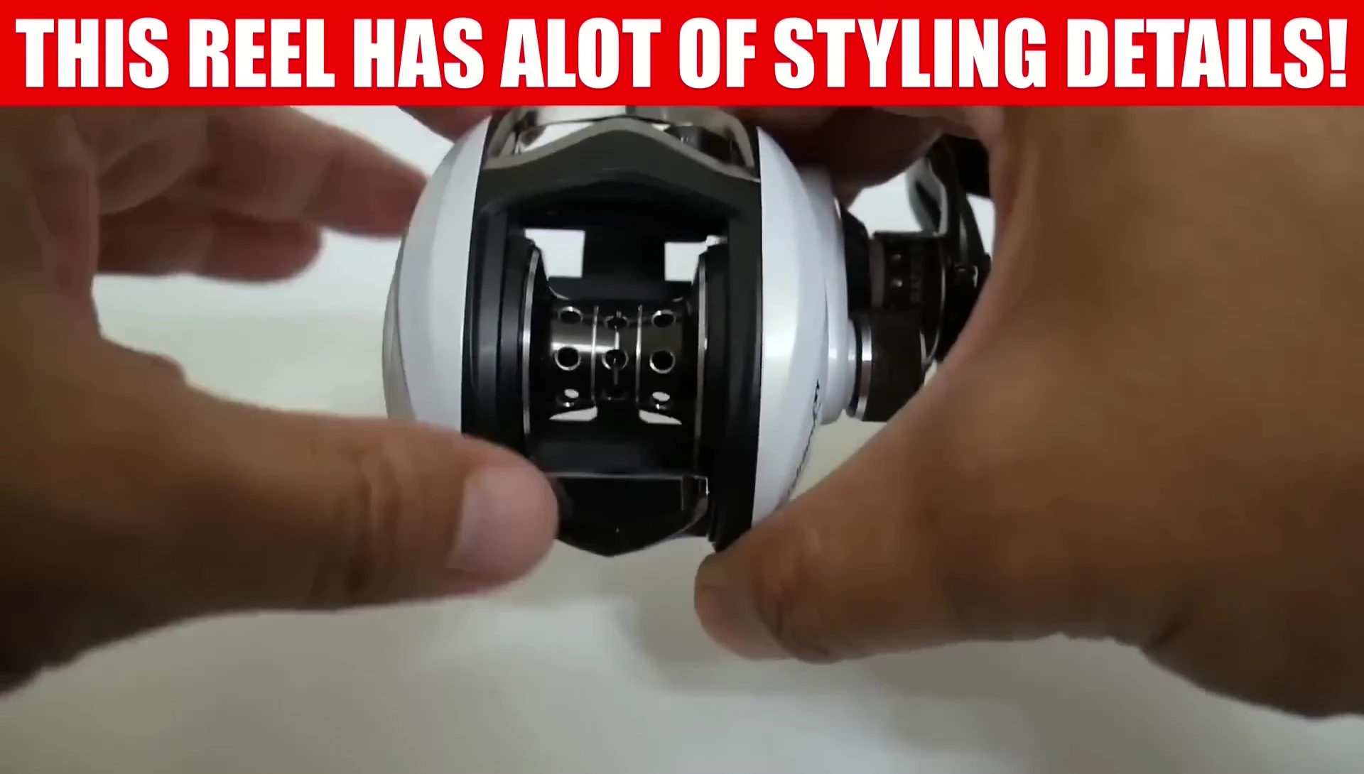 Image showing the reel's frame and smooth, satin matte finish.