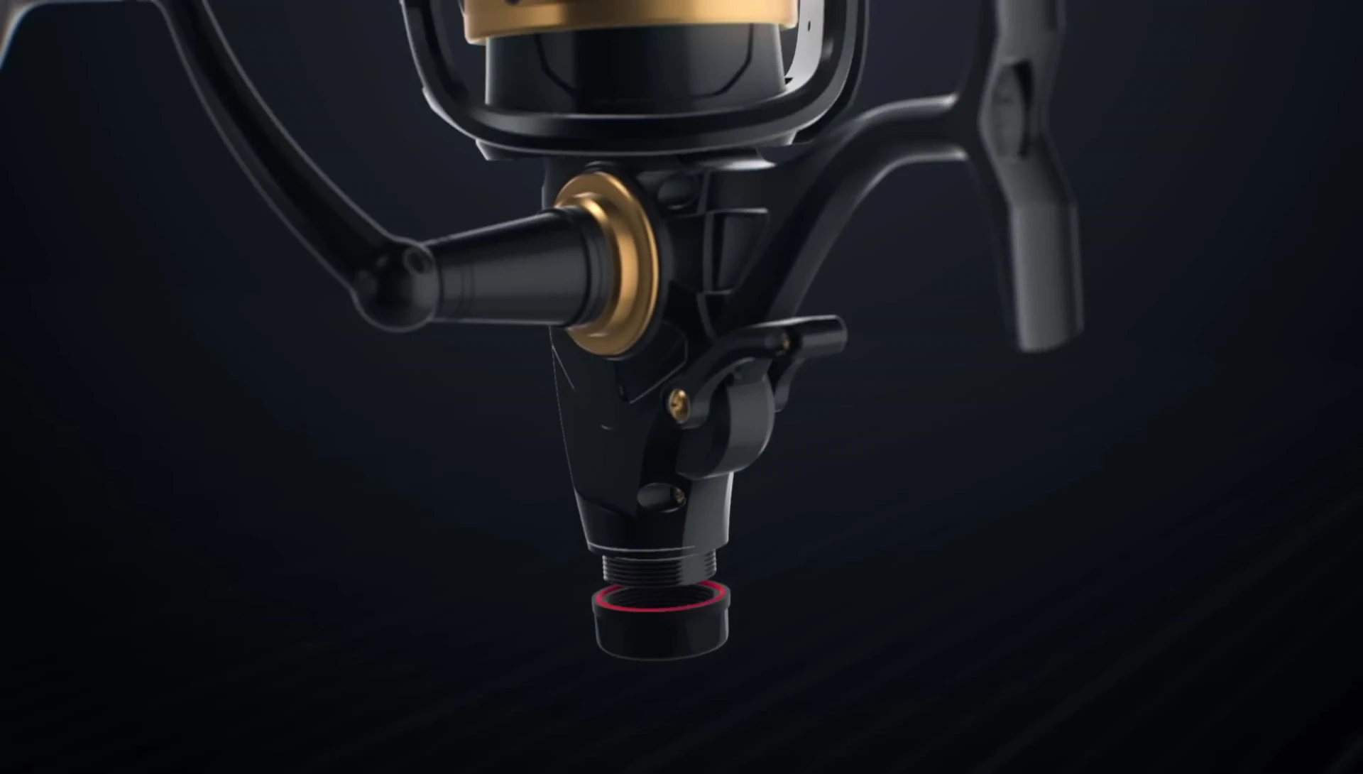 Close-up of the live liner adjustment mechanism