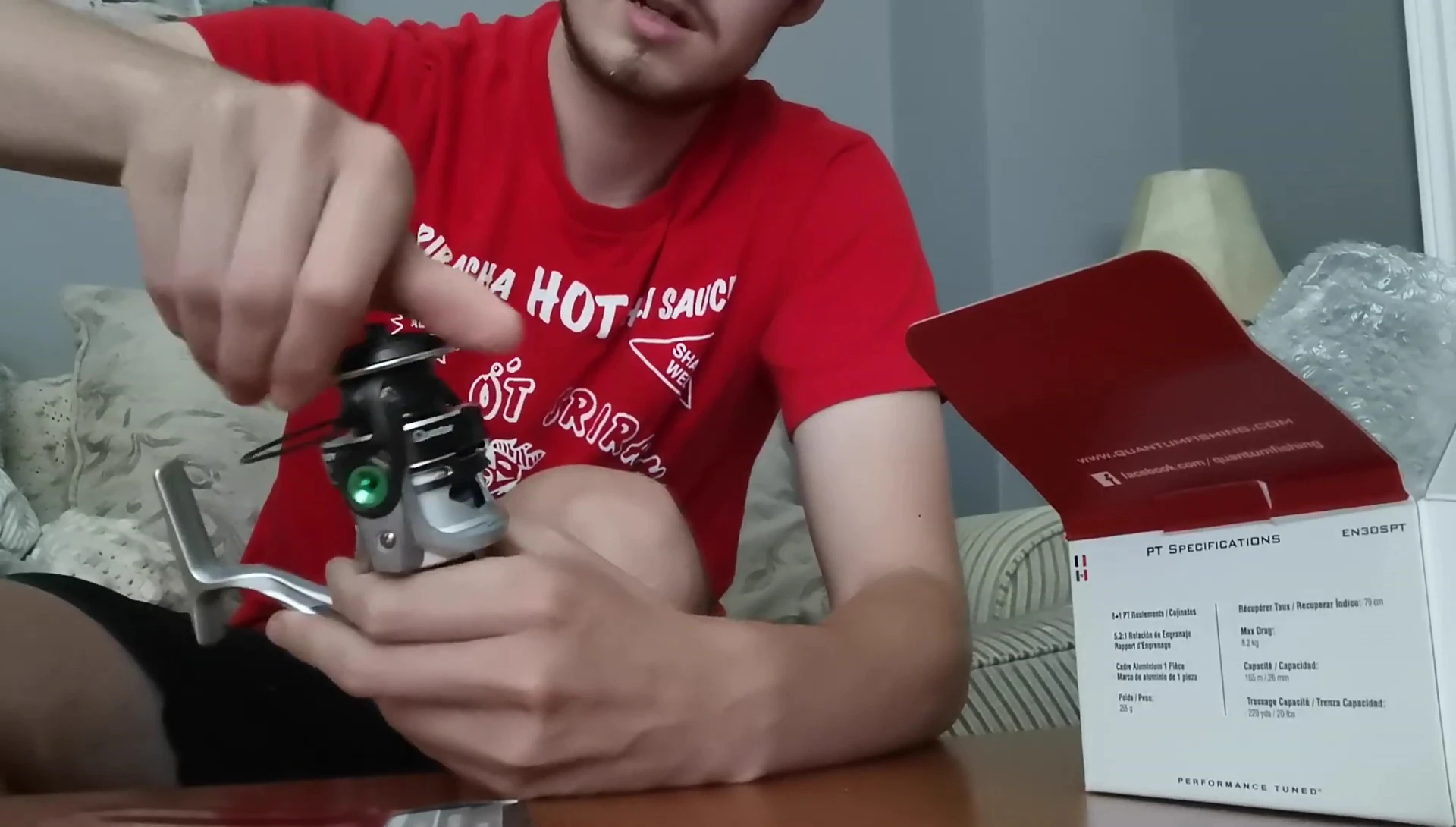 The reviewer tests the drag system.