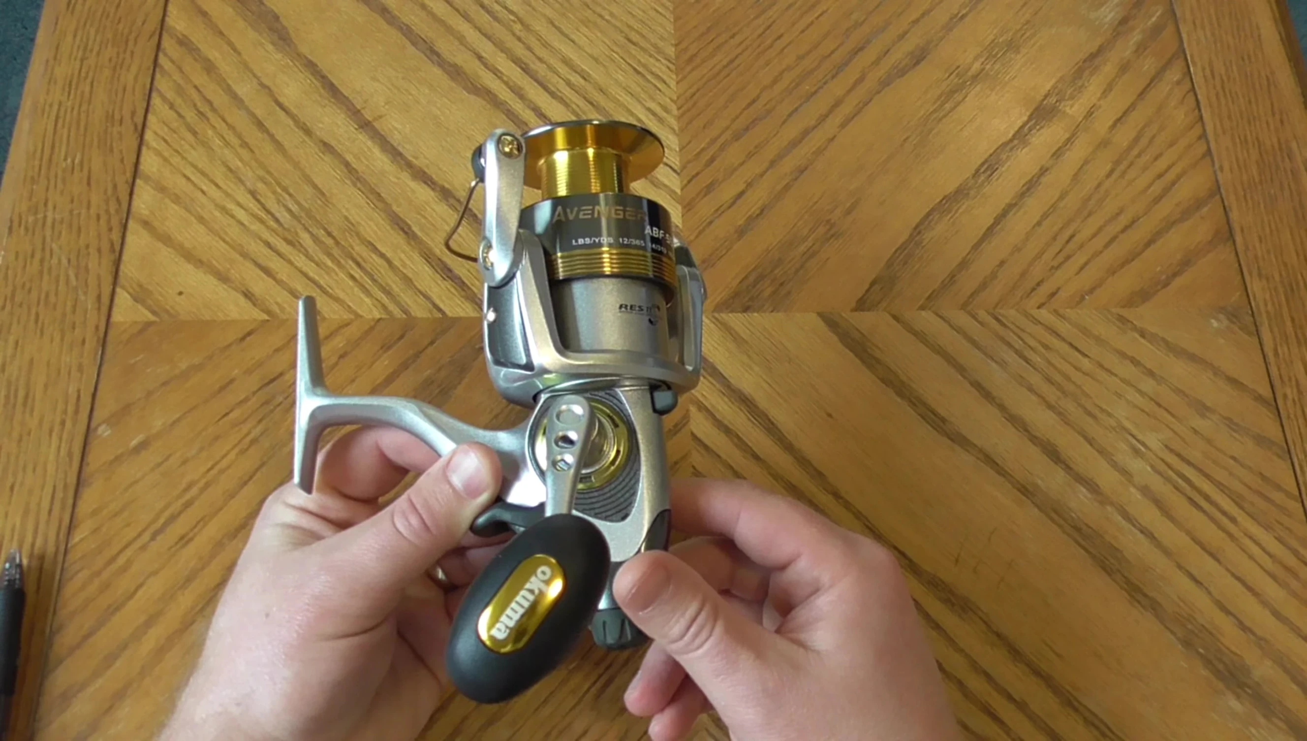 Line capacity information displayed on the reel's packaging or manual.