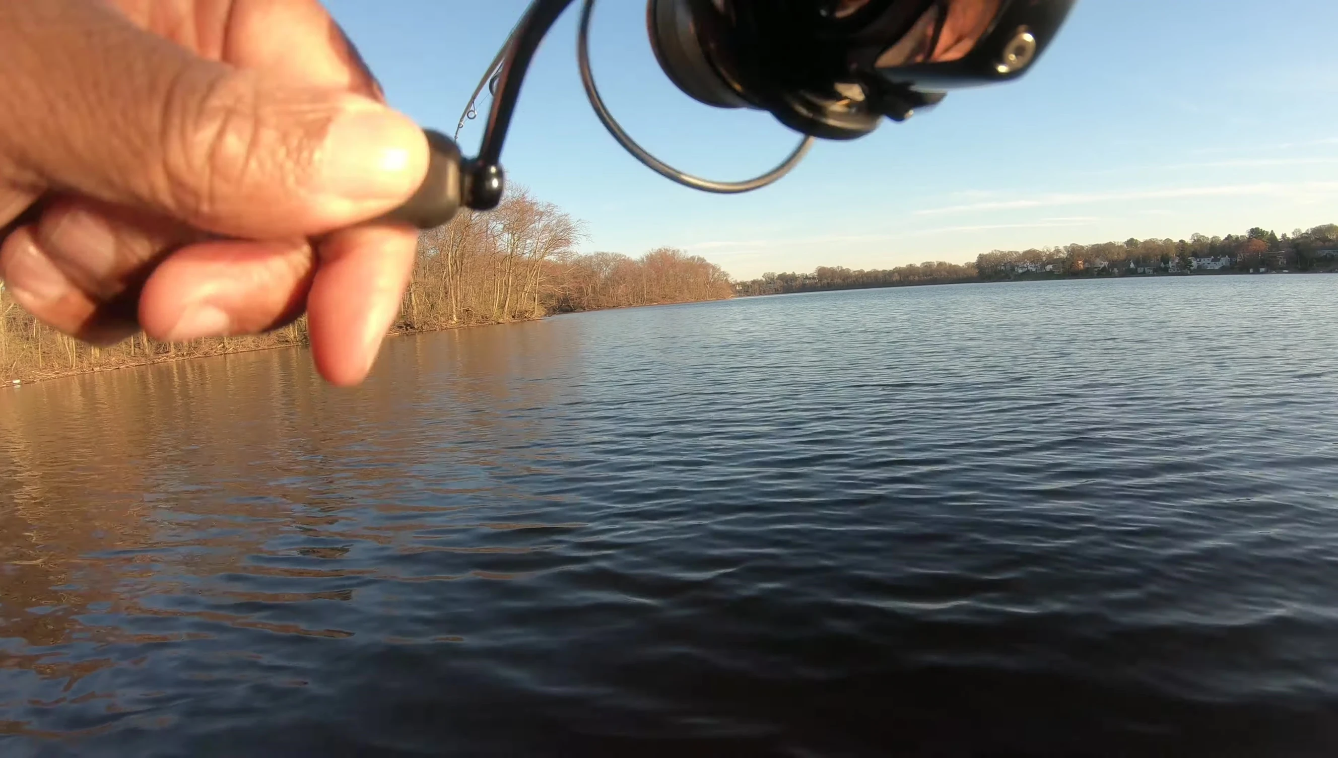 Reviewer emphasizing the comfort of the waders.