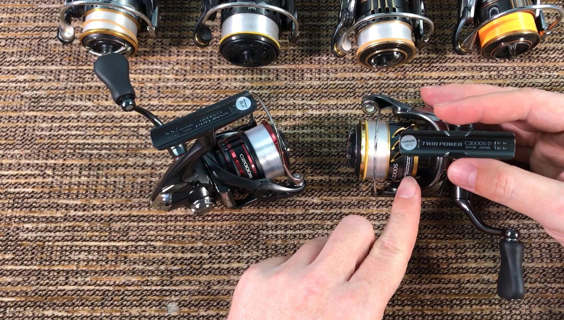 Daiwa Exceler reel shown.