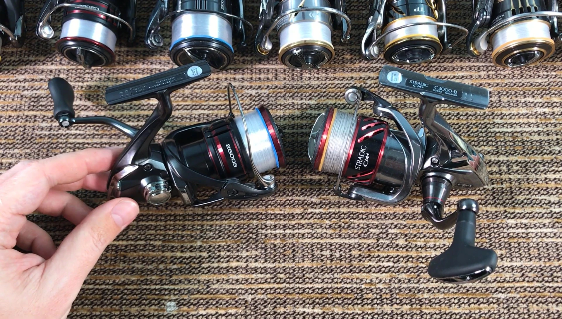 Side-by-side comparison of old and new Vanford reels.
