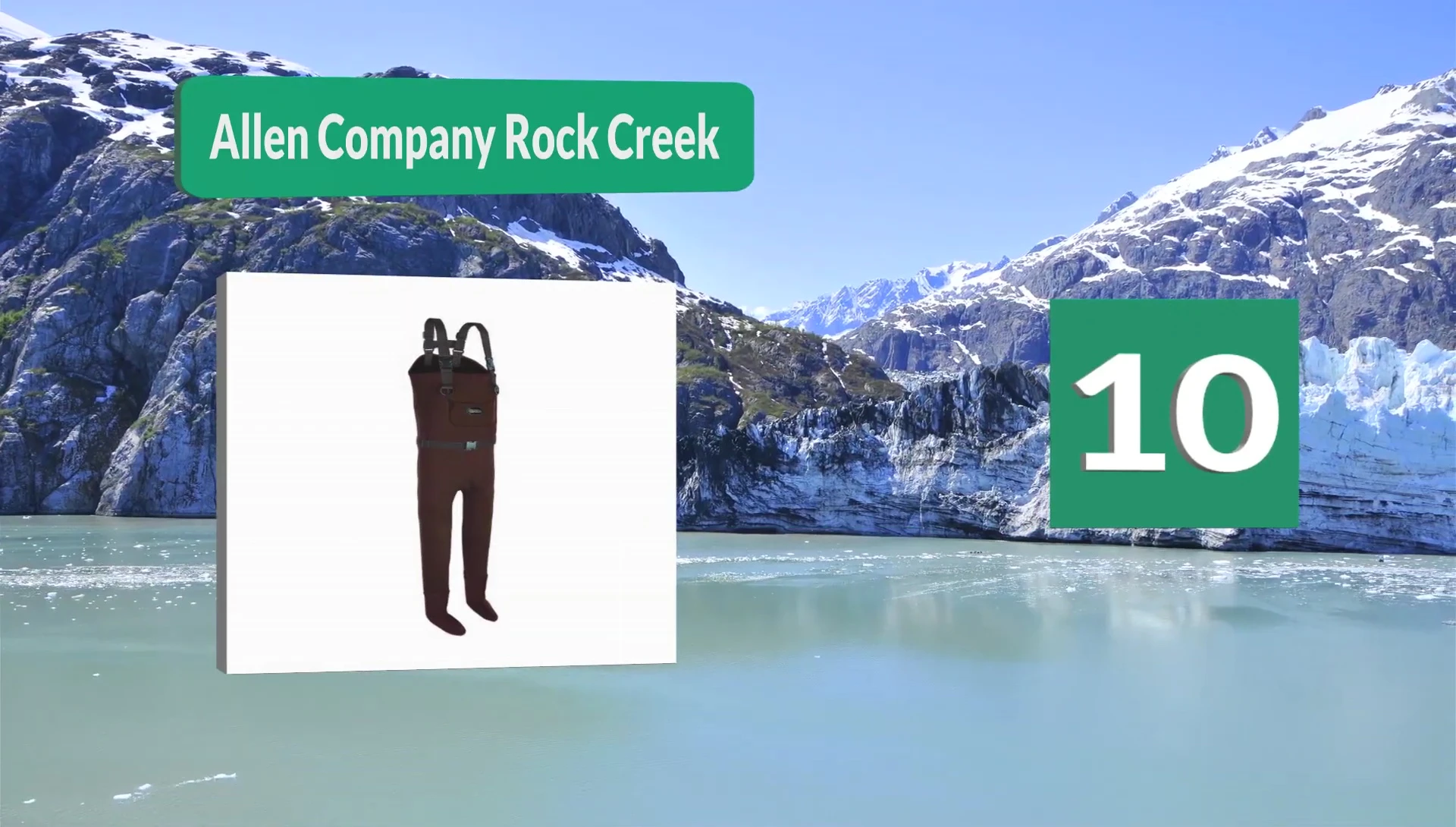 Close-up shot of Allen Company Rock Creek waders