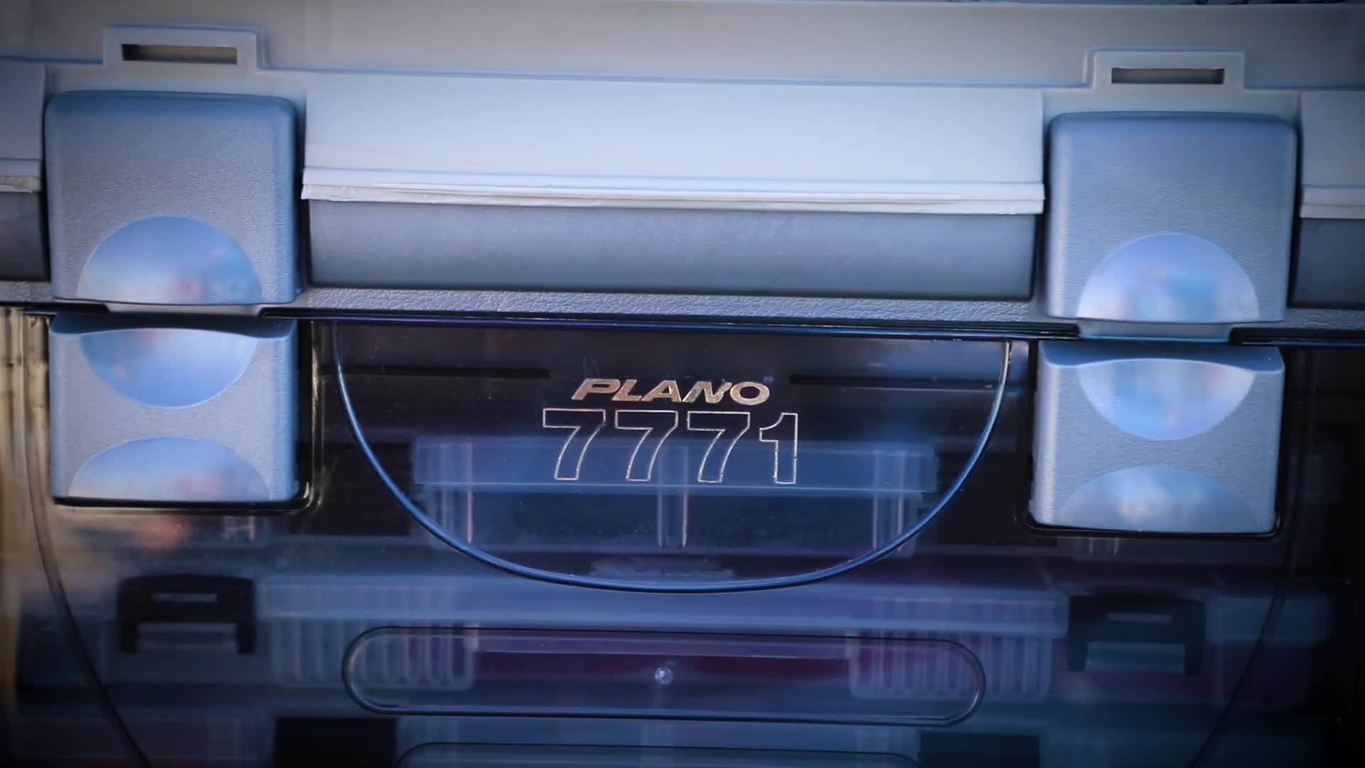 Overview of the Plano 7771 tackle box showing its extensive storage capacity.
