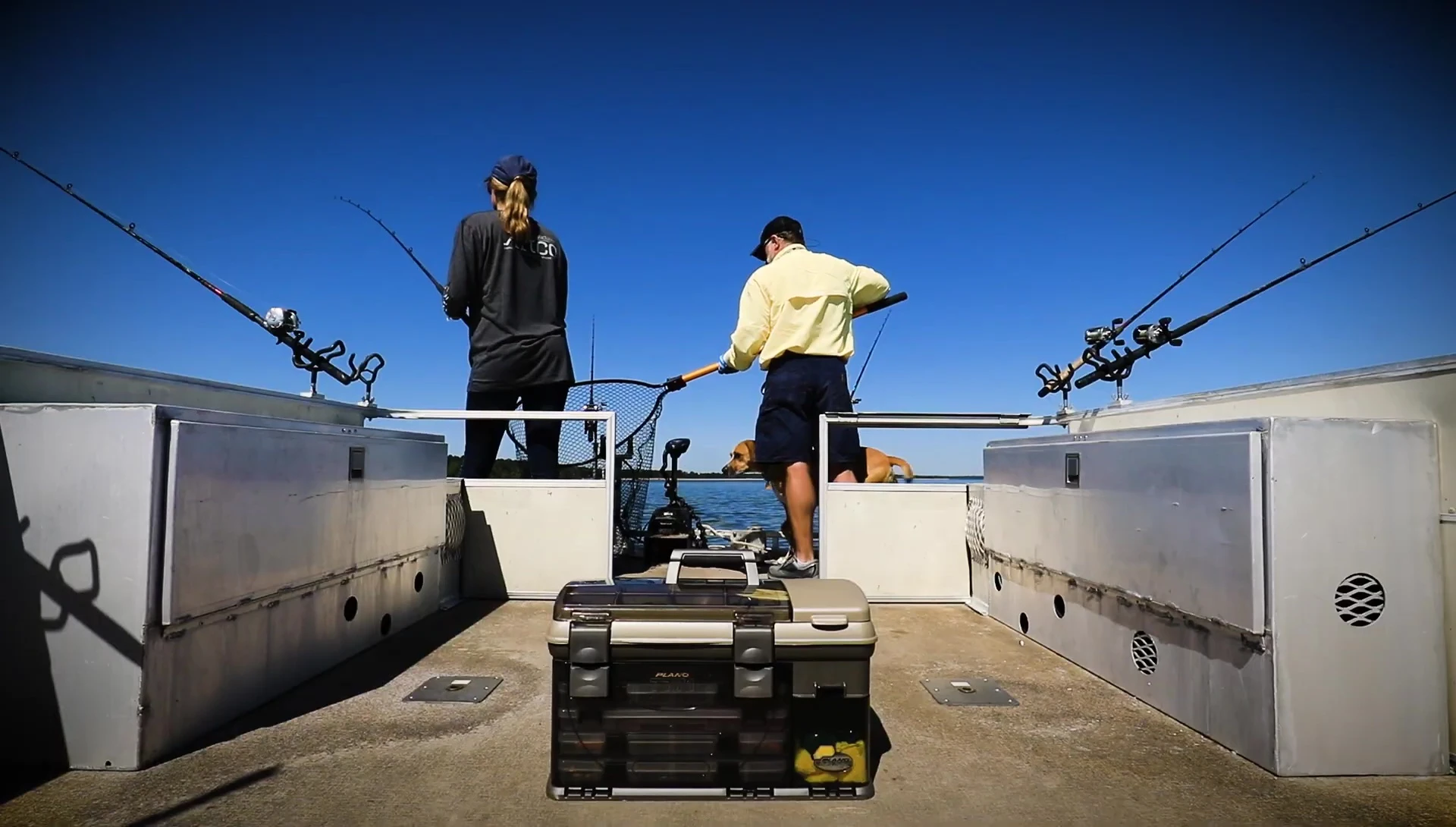 The Plano 7771 tackle box being used in various fishing scenarios.