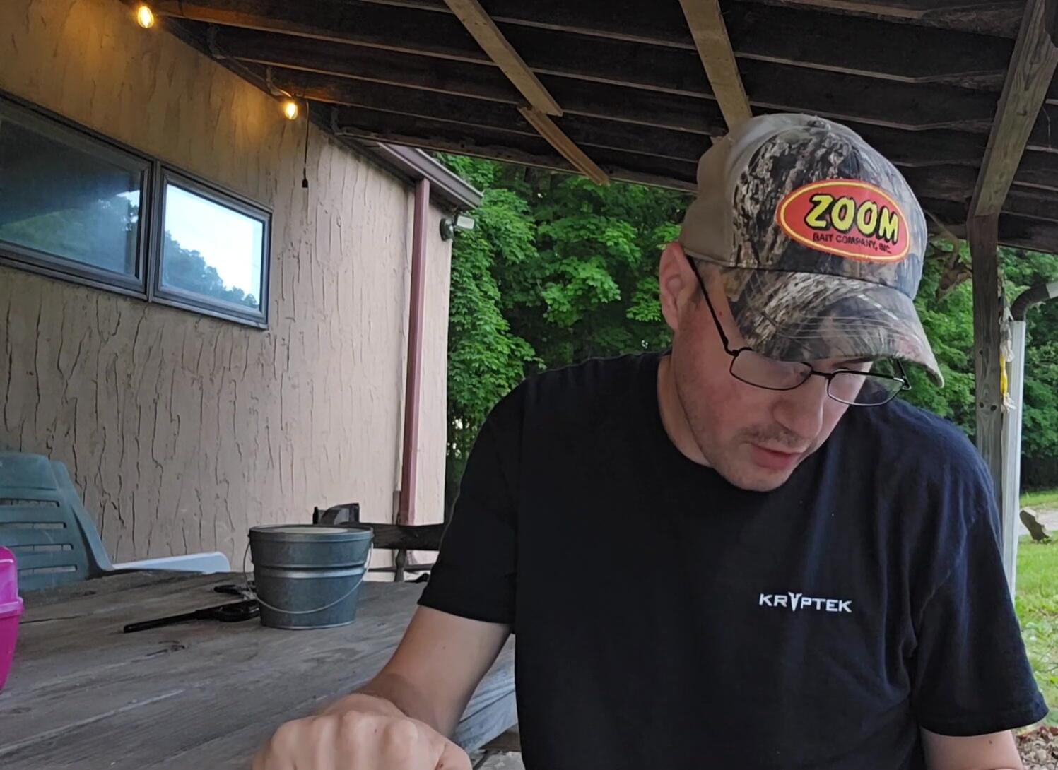 Close-up of the South Bend WormGear fishing pole specifications