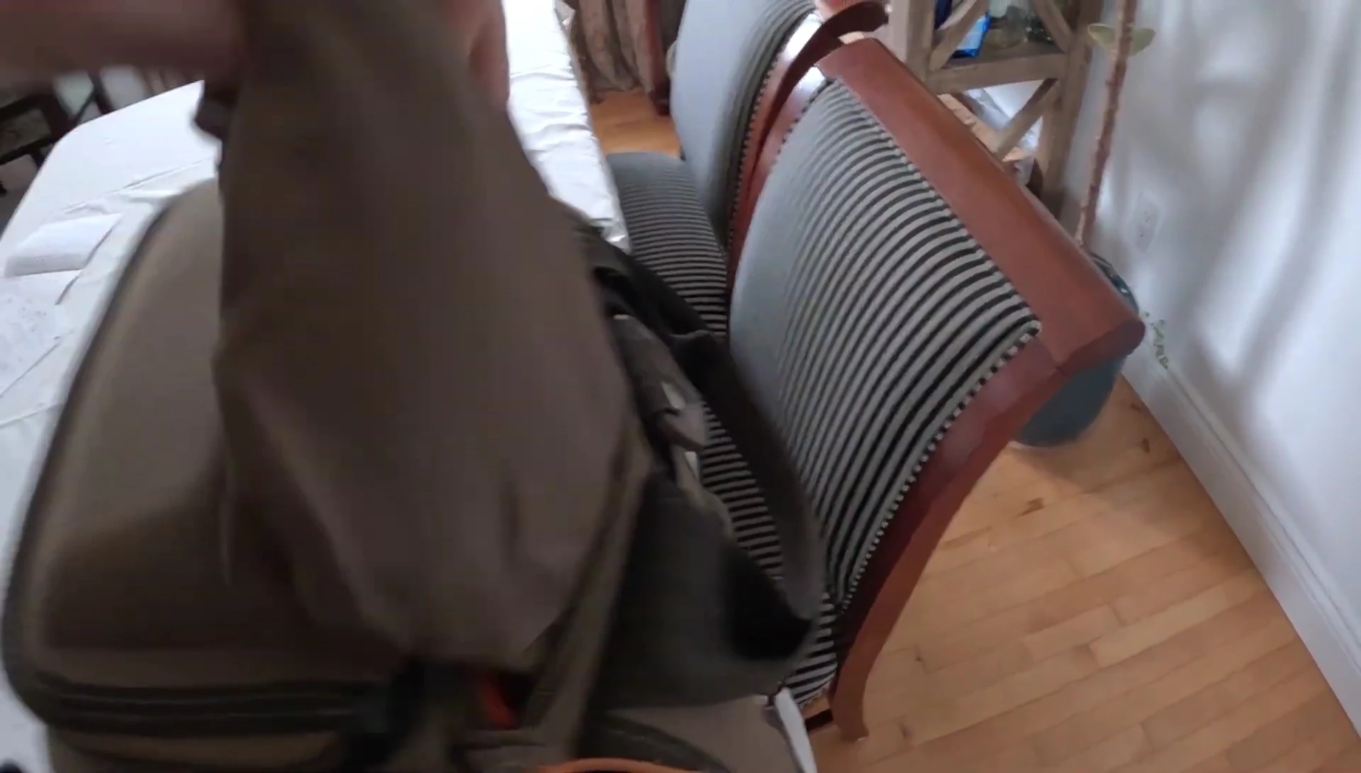 The waterproof bag on the back of the backpack