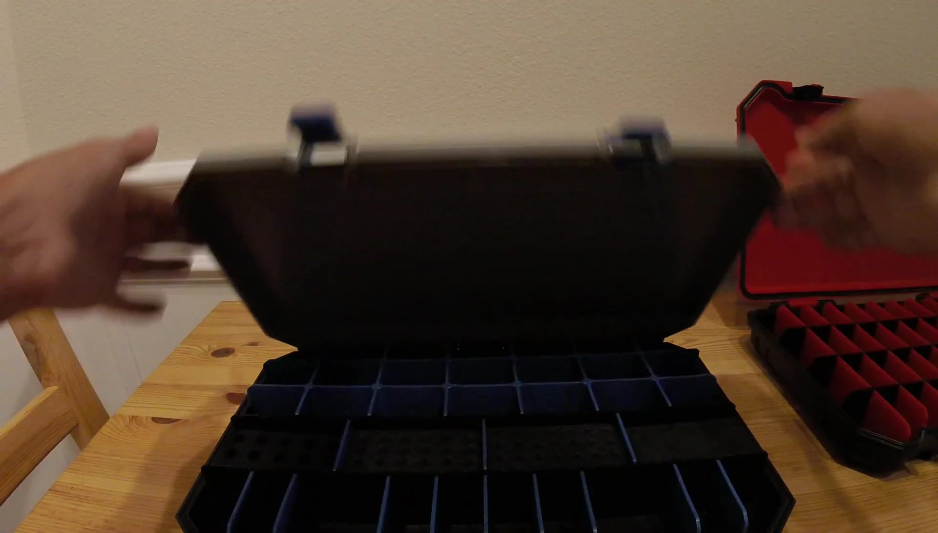H2O Express lid open, showcasing the full back hinge and the open position.